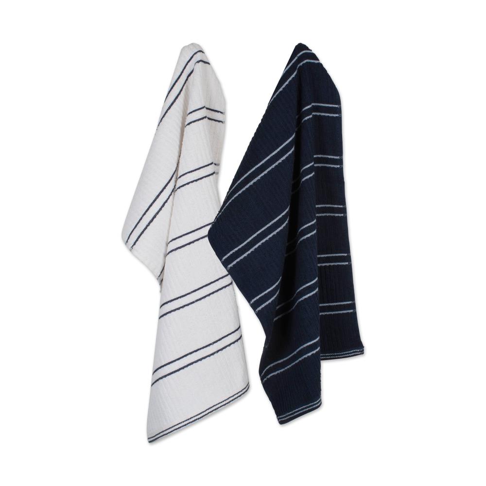 DII French Stripe, Kitchen Collection, Nautical BlueDishtowel Set, 3 Count