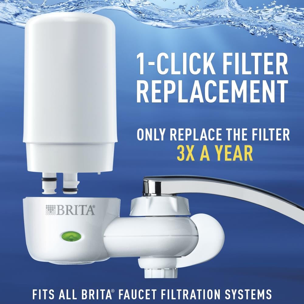Brita Faucet Mount Carbon Block White Faucet Filter in the