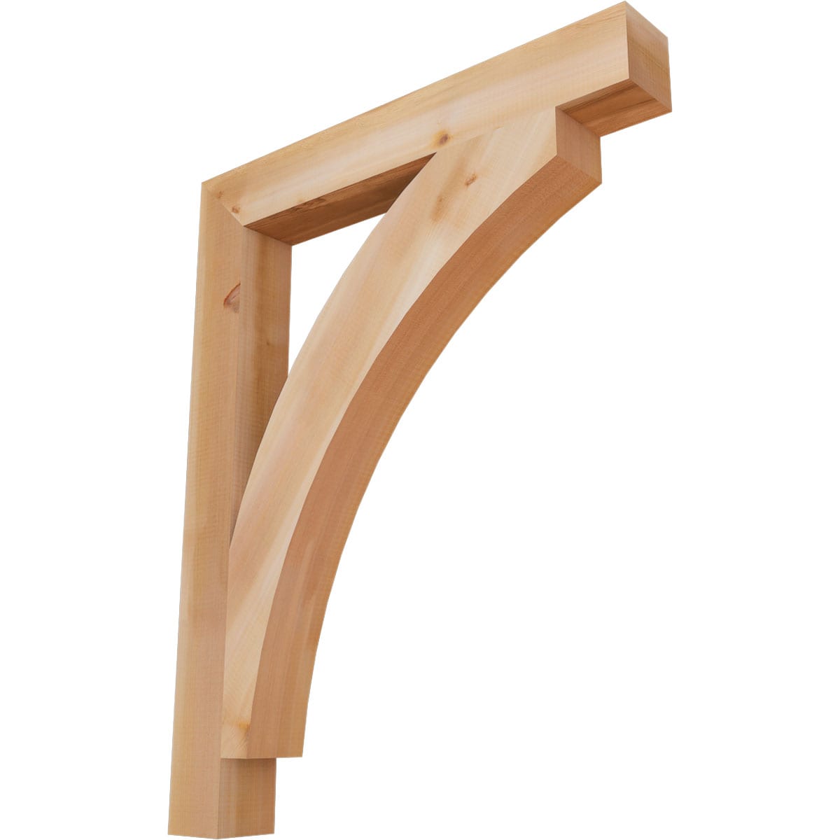 Ekena Millwork BKT04X30X38THR05SWR Thorton block smooth 3-1/2-in x 30-in x 38-in Western red cedar Brown Wood Standard bracket