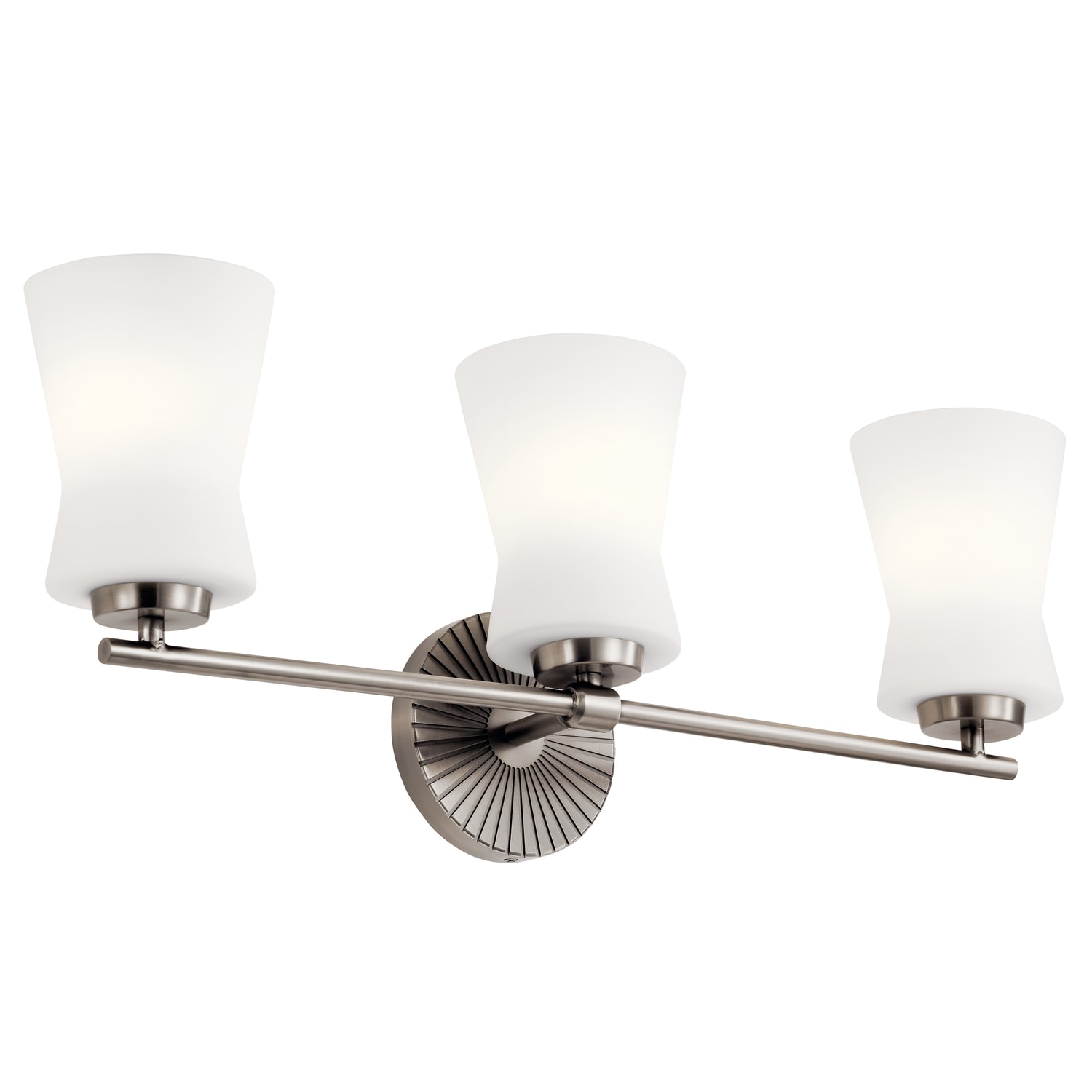 Kichler 55117CLP Brianne 24.5-in 3 -Light Pewter Vintage Vanity light