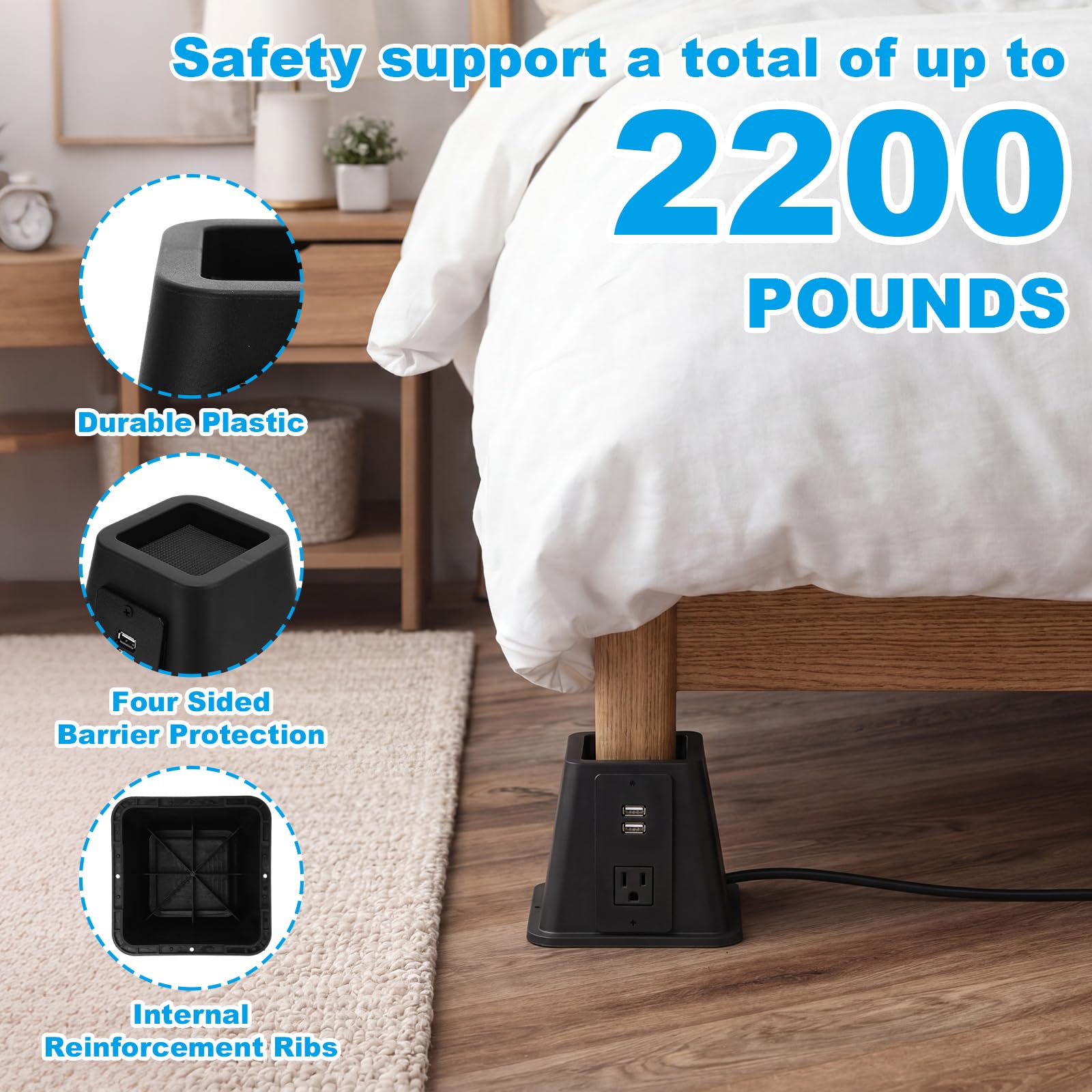 Yichuhaoxi LYI0805Y305 Bed-Risers - View #3