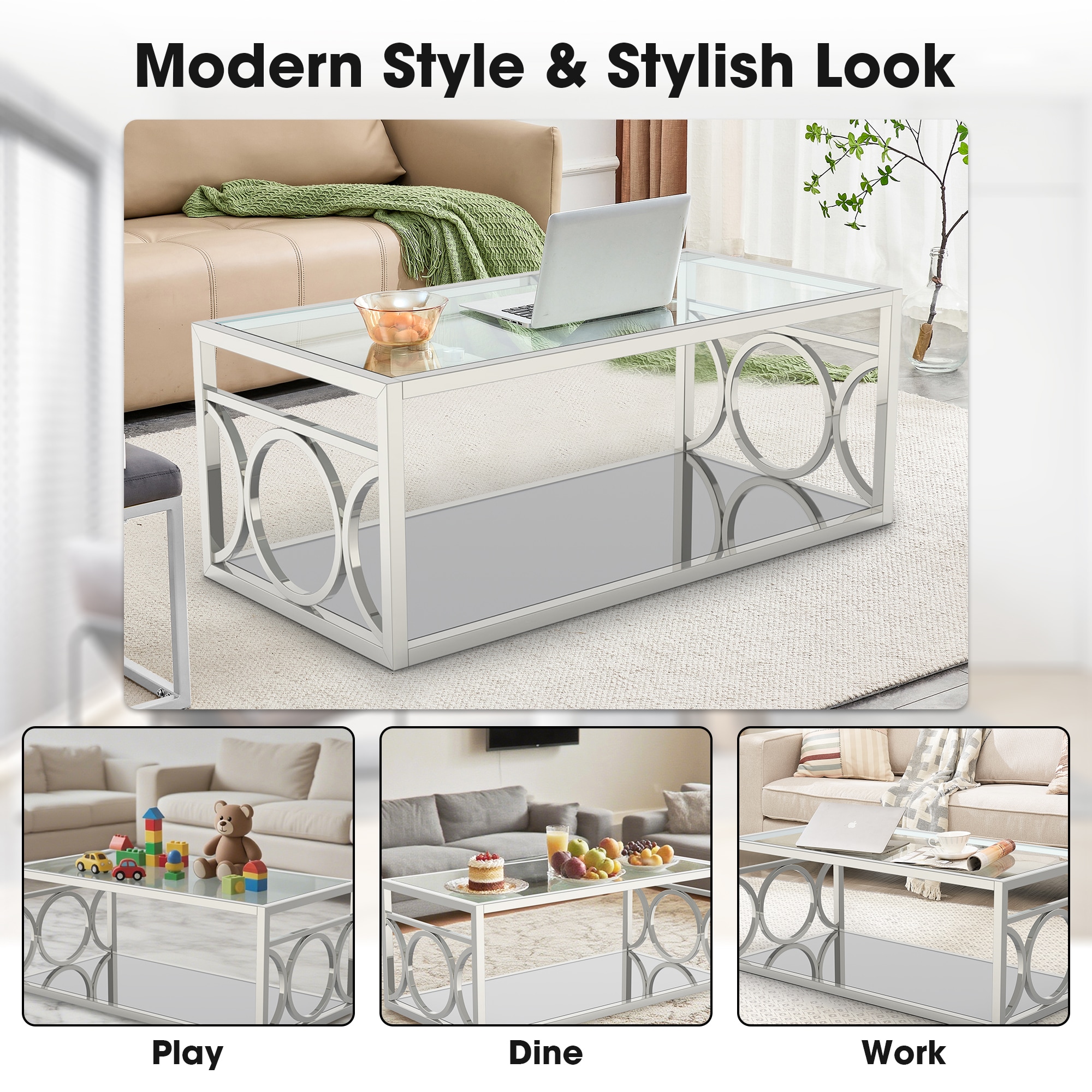 Matrix Decor MDCM4166CRM-C Coffee-Tables - View #5