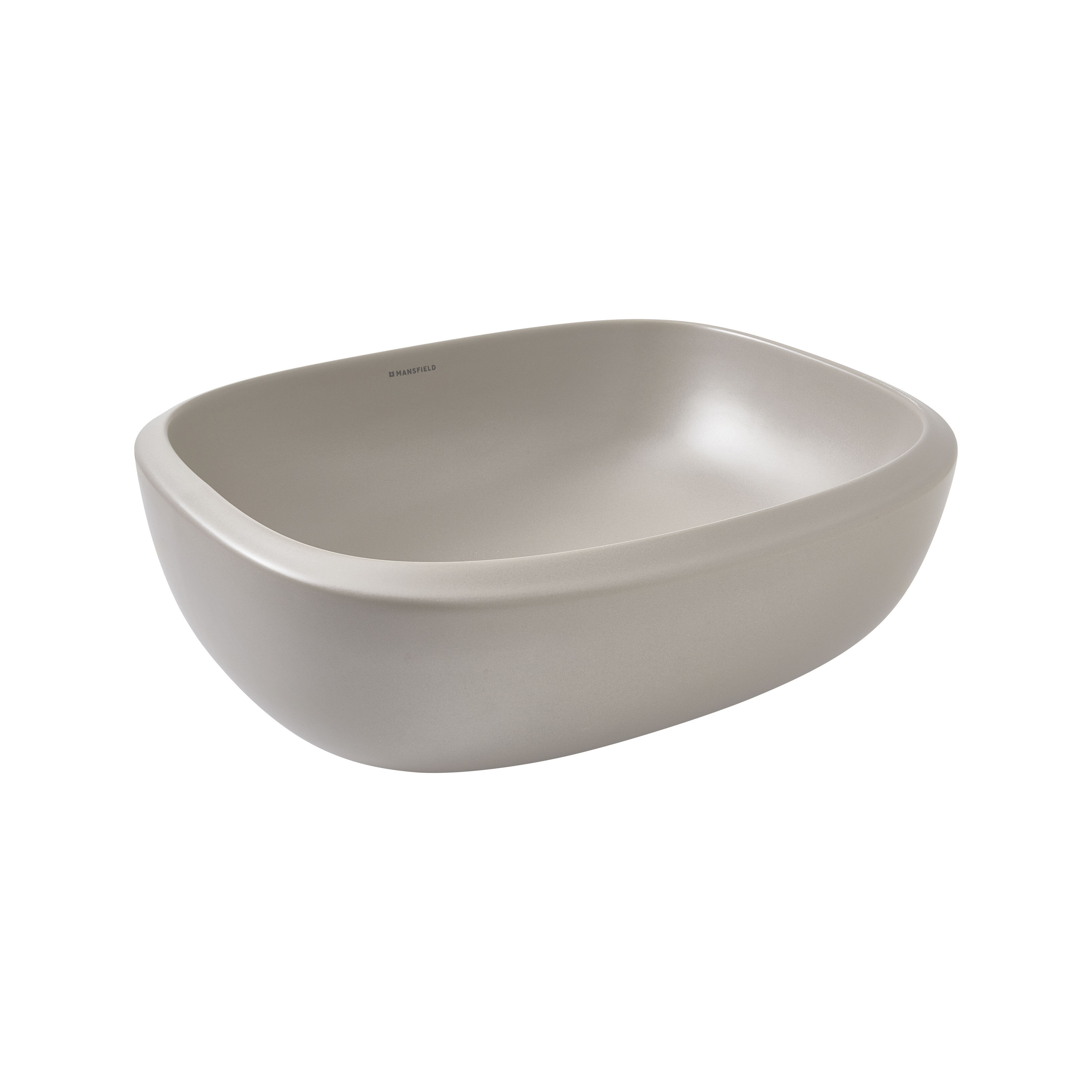 Mansfield 895019100 Ava Vitreous china Vessel Oval Modern Taupe Bathroom Sink ( 15.7-Inches x 18.1-Inches )
