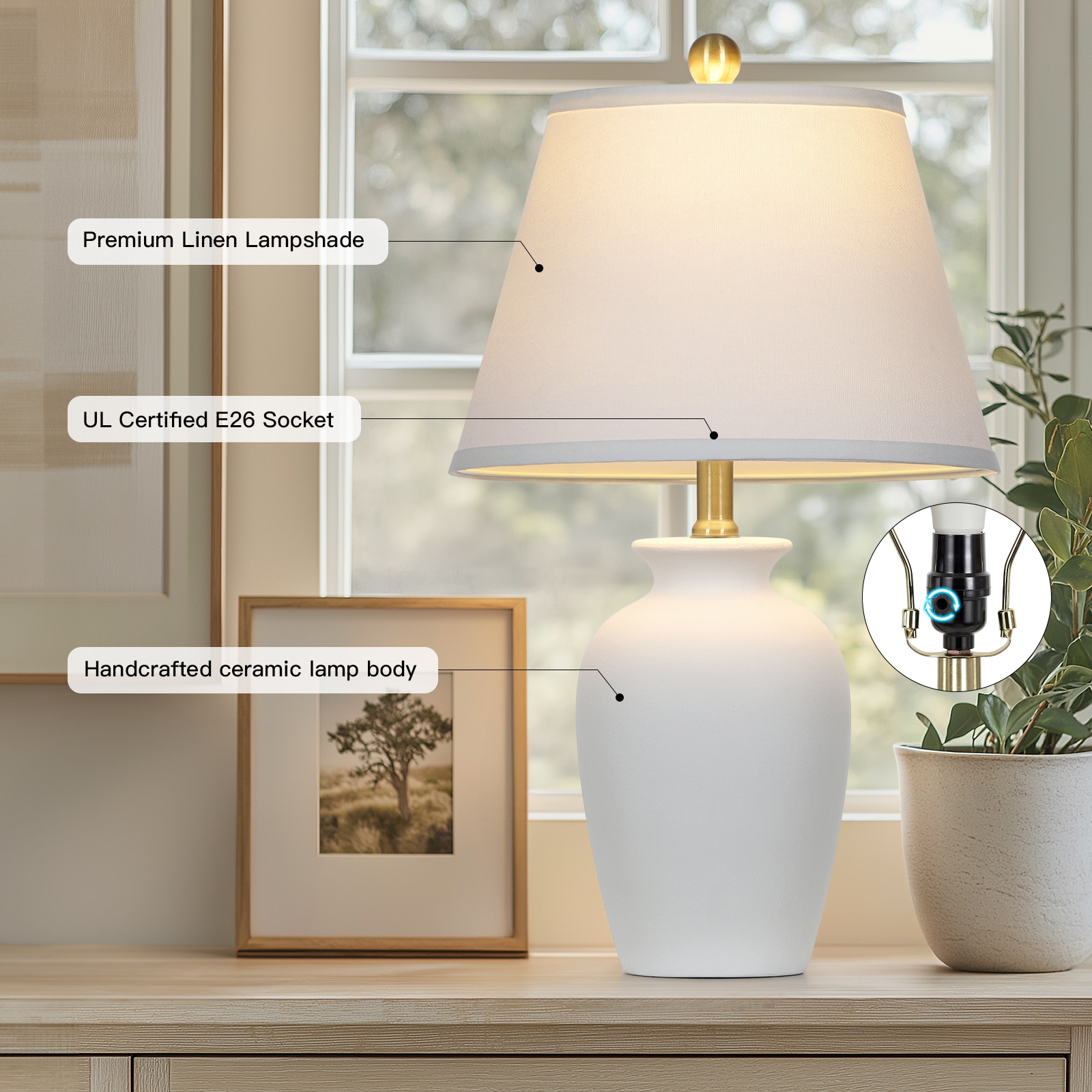 UrFurnishings TD-443 Table-Lamps - View #3