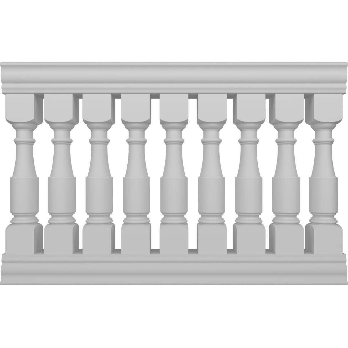 Ekena Millwork BALK42X060HMA FiberThane 5-Feet x 42-Inches Hamilton Fiberglass Deck Rail Kit