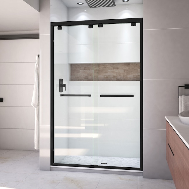 Alcove Shower Door Clear Glass, 48 Inch Bathtub Door
