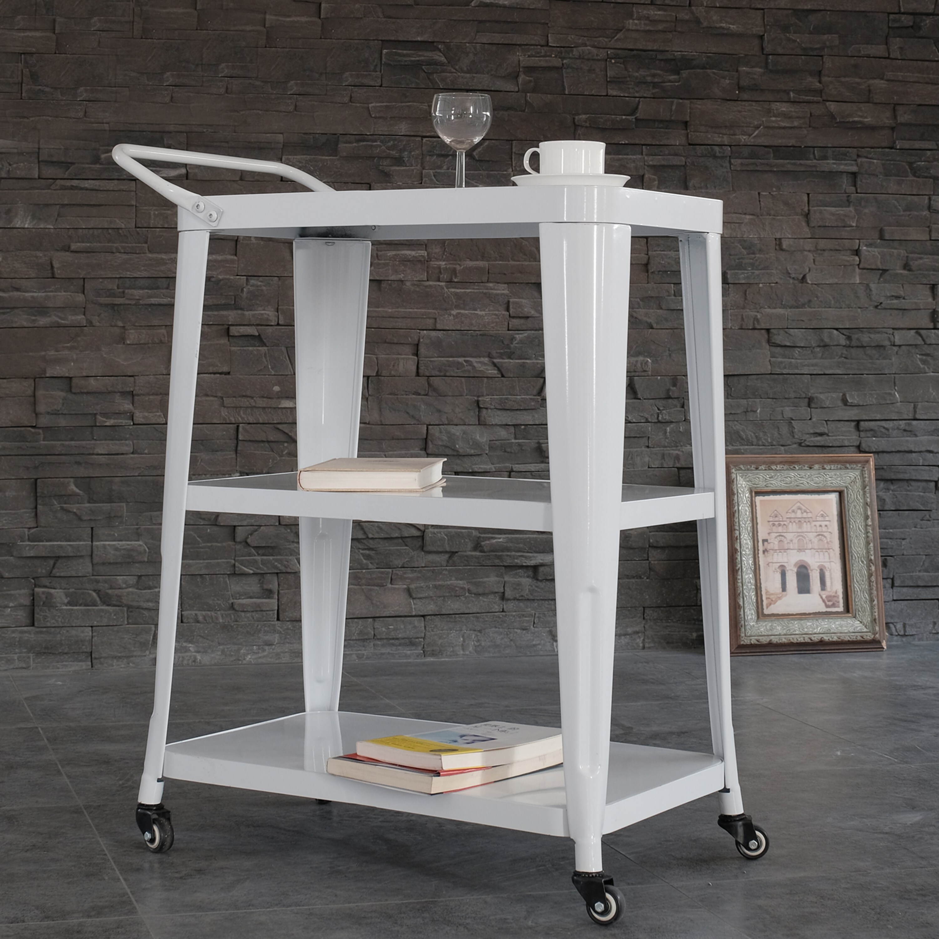 AC Pacific HAROLD-WHITE-CART Kitchen-Furniture - View #3
