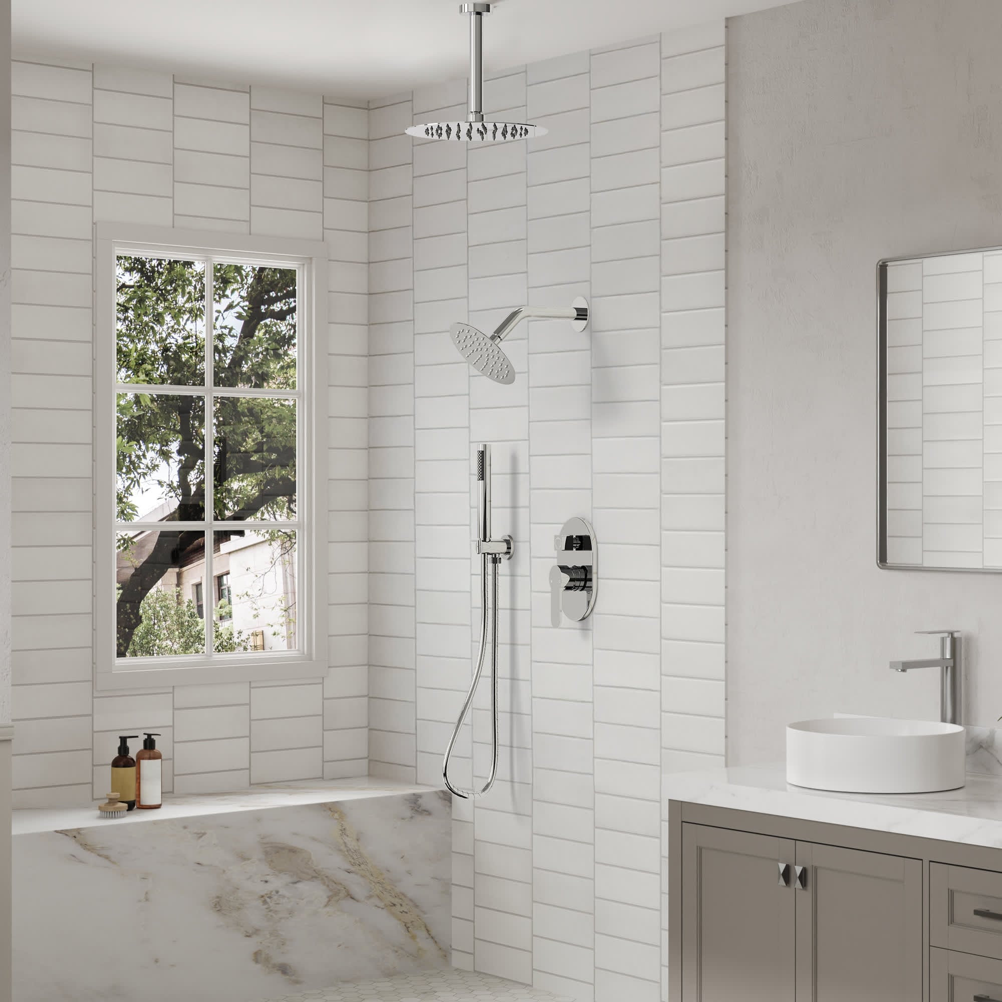 EVERSTEIN SFS-1057-CH10 Showerhead-Bar-Panels - View #2