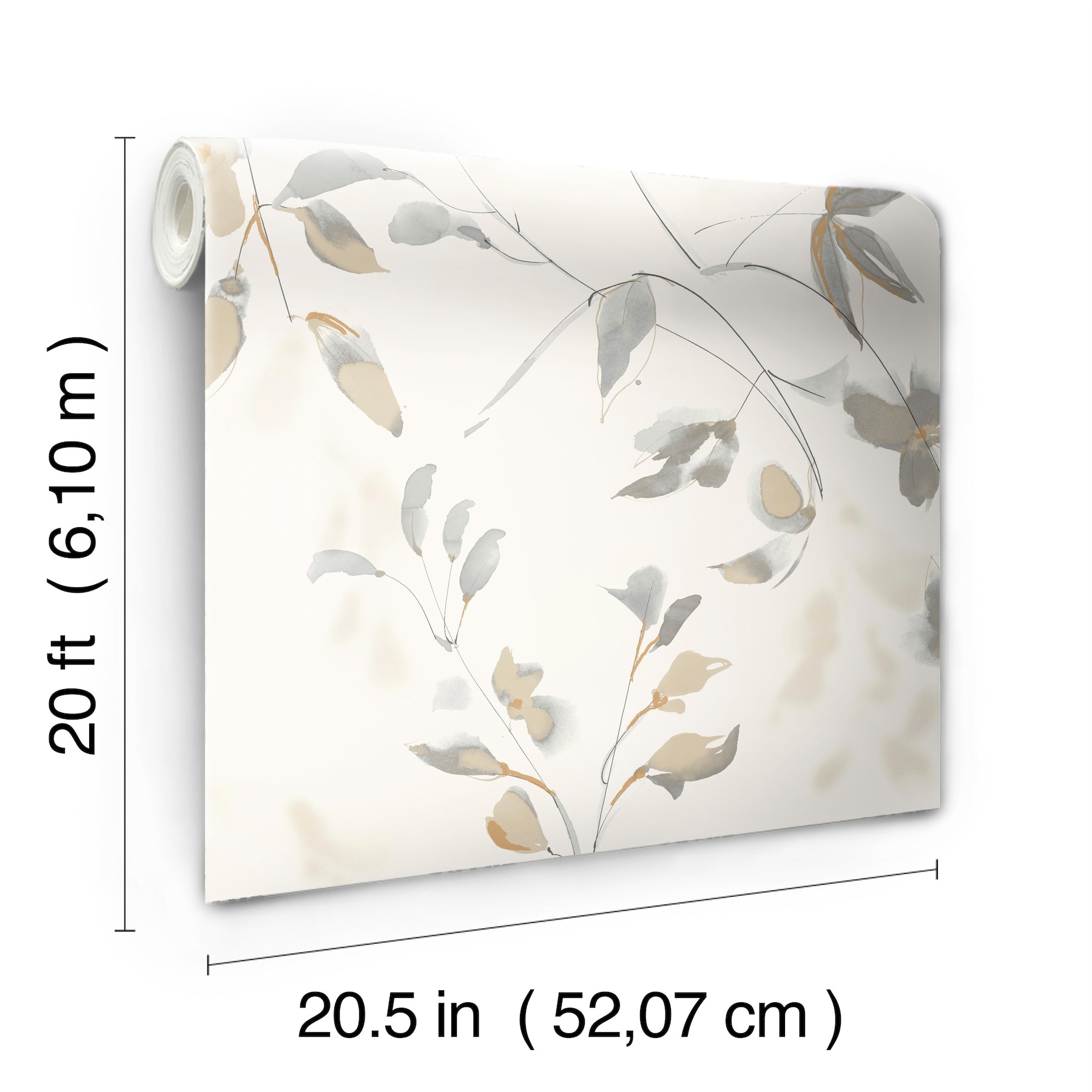 Candice Olson Soft Neutral Linden Flower Peel And Stick Wallpaper In ...