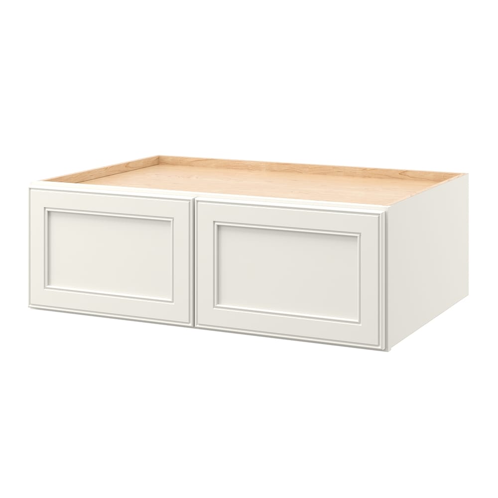allen + roth 880MK McKeller 36-in W x 12-in H x 24-in D Linen Wall Fully assembled Cabinet (Flat Panel Square)