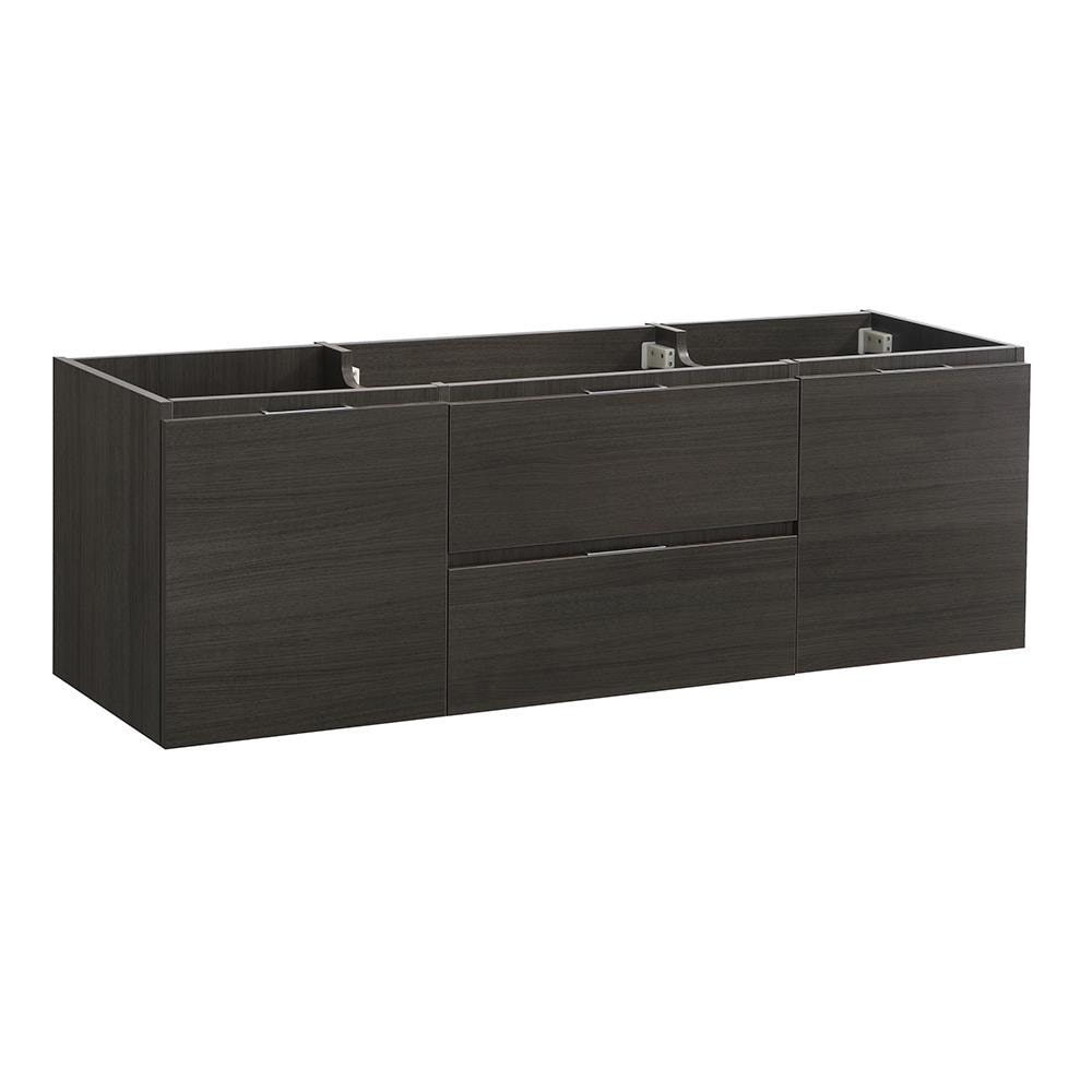 Fresca FCB8360GO Valencia 60-in Gray Oak Bathroom Vanity Base Cabinet without Top