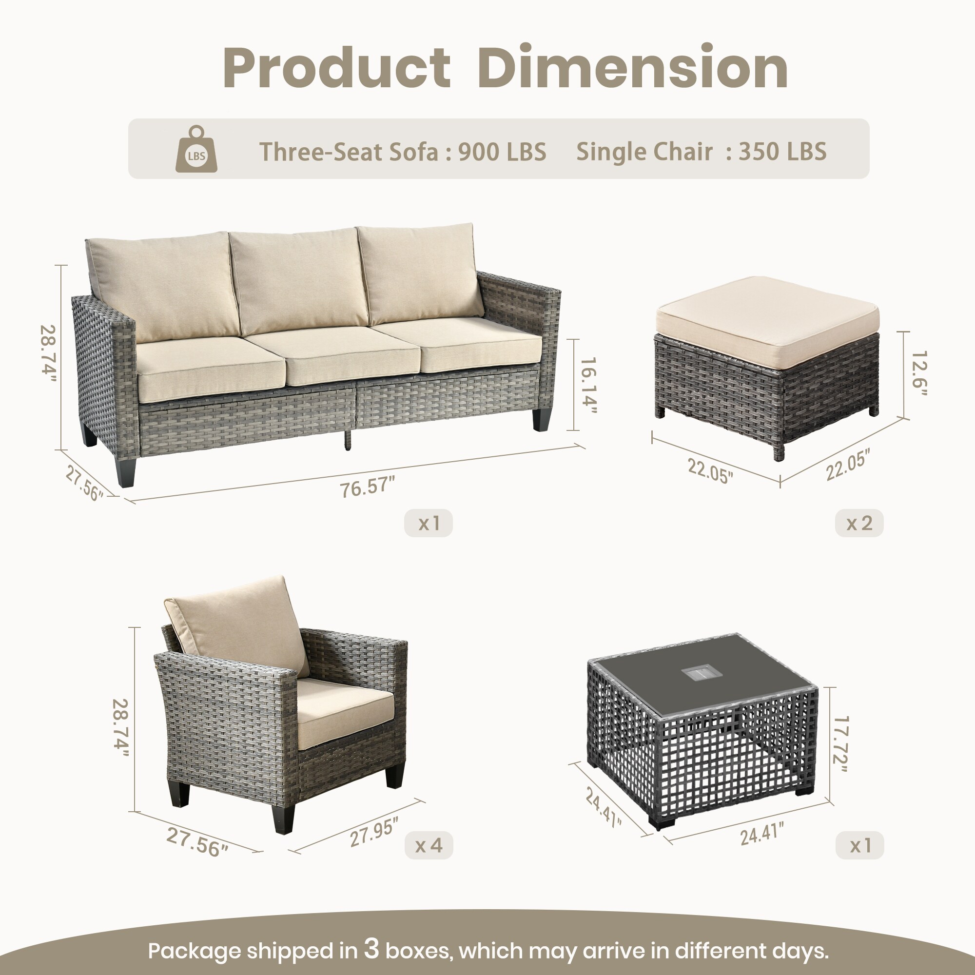 XIZZI XINGRS6083-OT Patio-Conversation-Sets - View #7