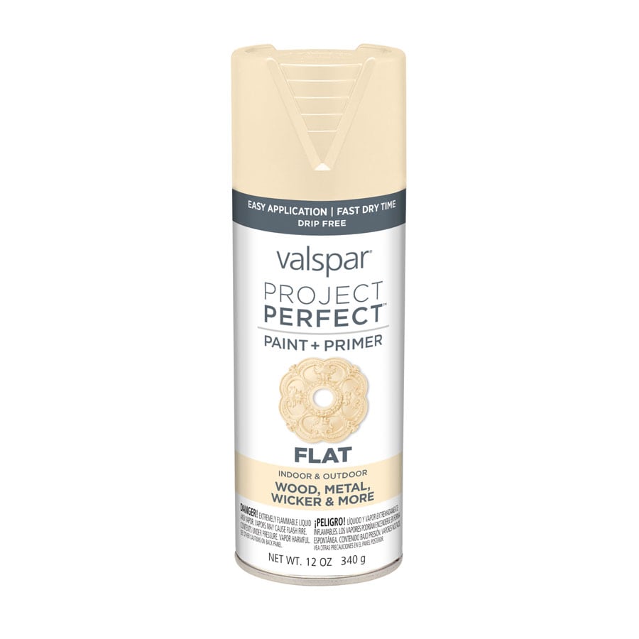 Valspar 407.0084214.076 6-Pack Flat Honey Vanilla Spray Paint and Primer In One (NET WT. 12-oz)