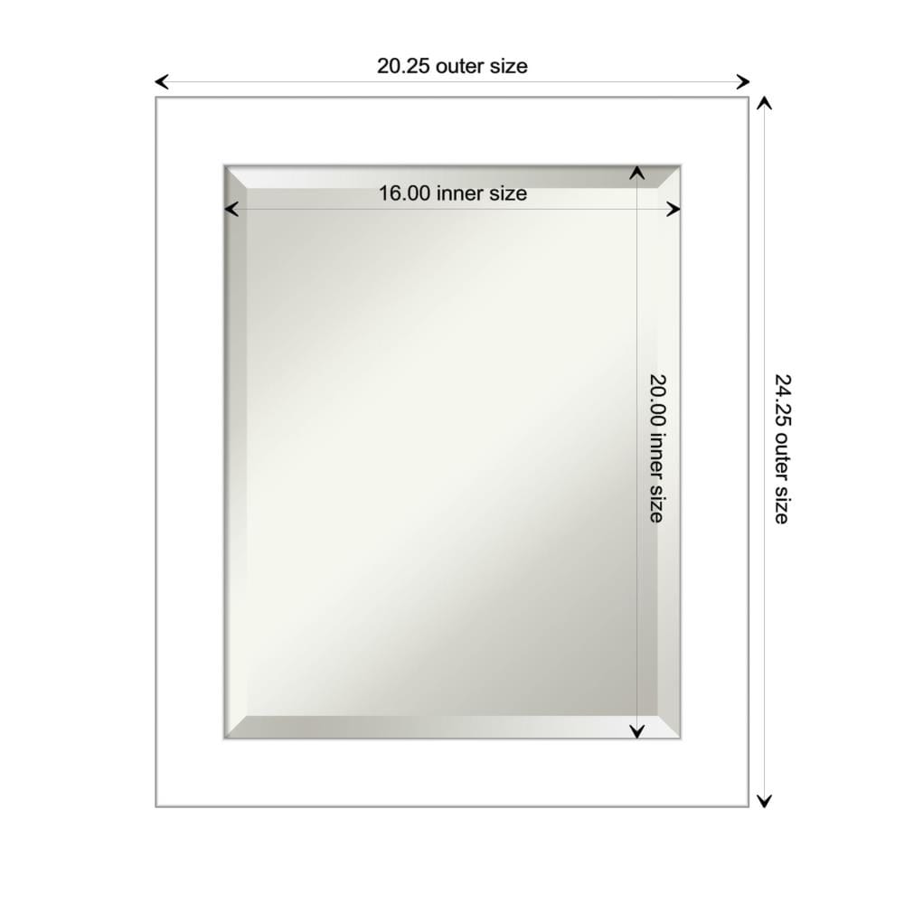 Amanti Art Wedge White Frame Collection 20.25-in x 24.25-in Framed ...