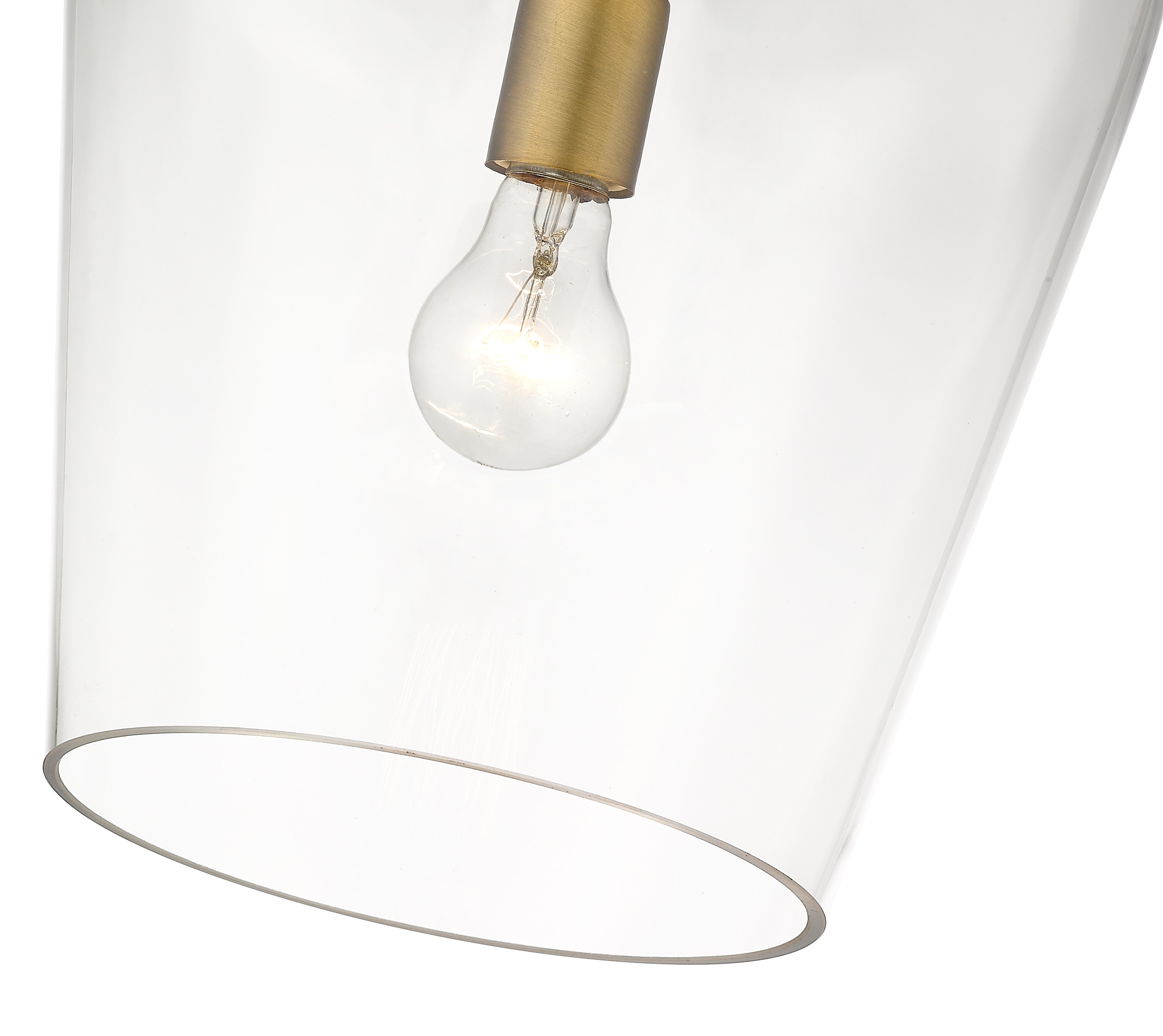 Olde Brass and Glass 9" Modern Pendant Light