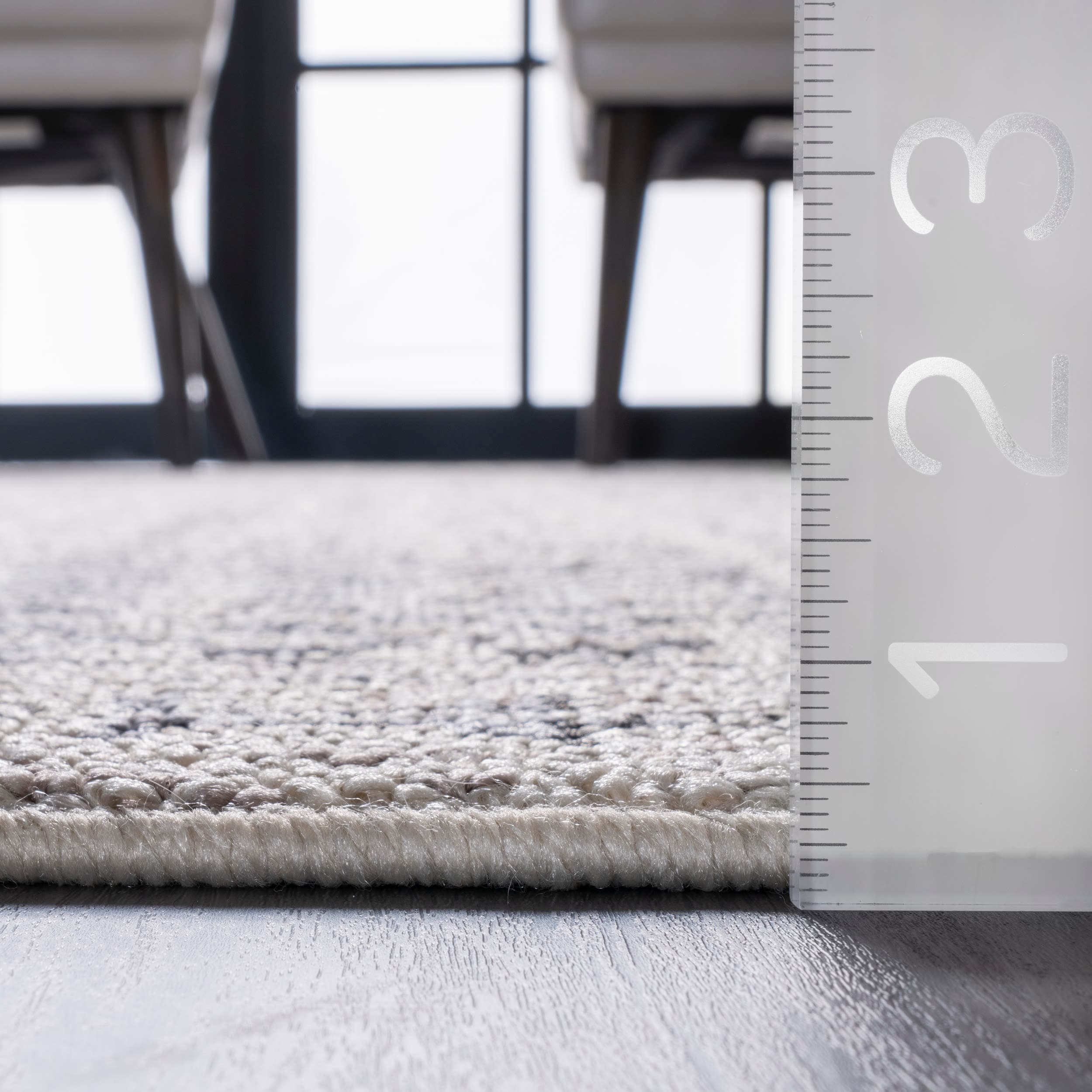Ivory Diamond Braided Reversible Synthetic Rug, 2' x 4'