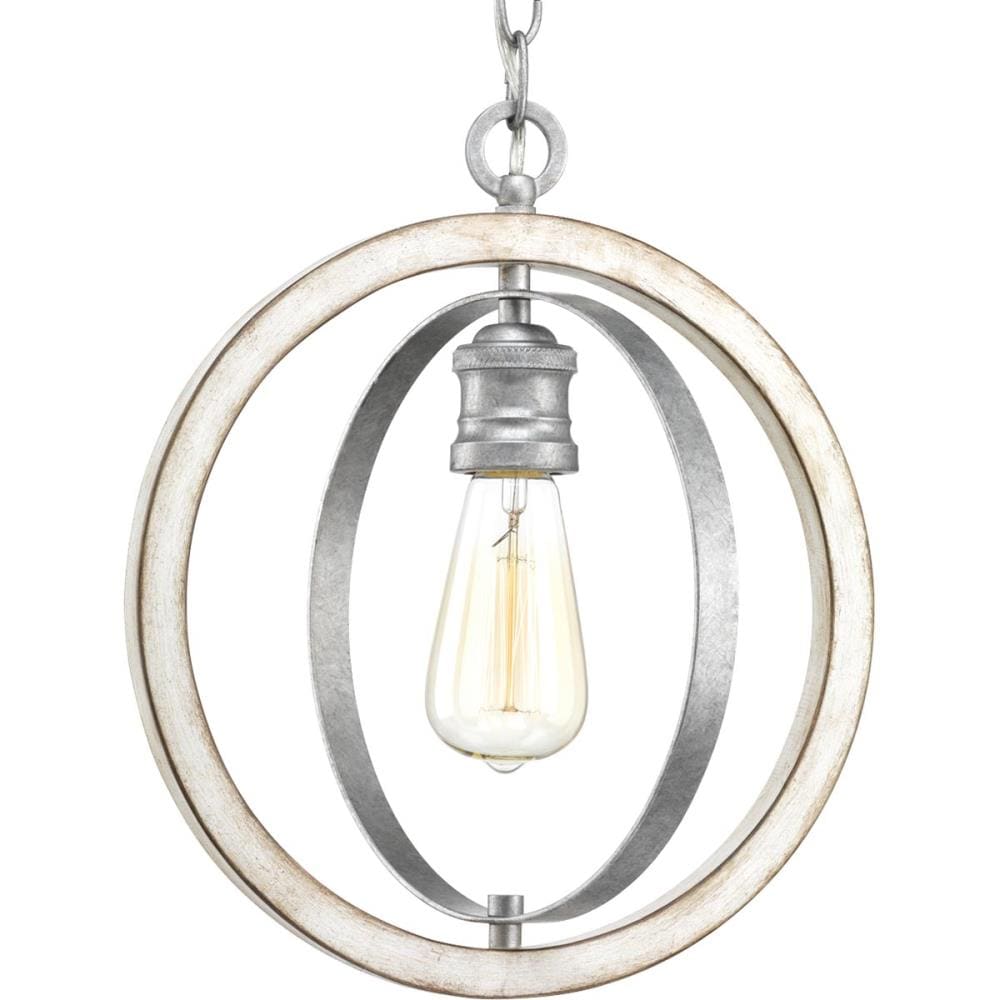 Progress Lighting Conestee 3-Light Galvanized Coastal Globe Medium Hanging Pendant Light