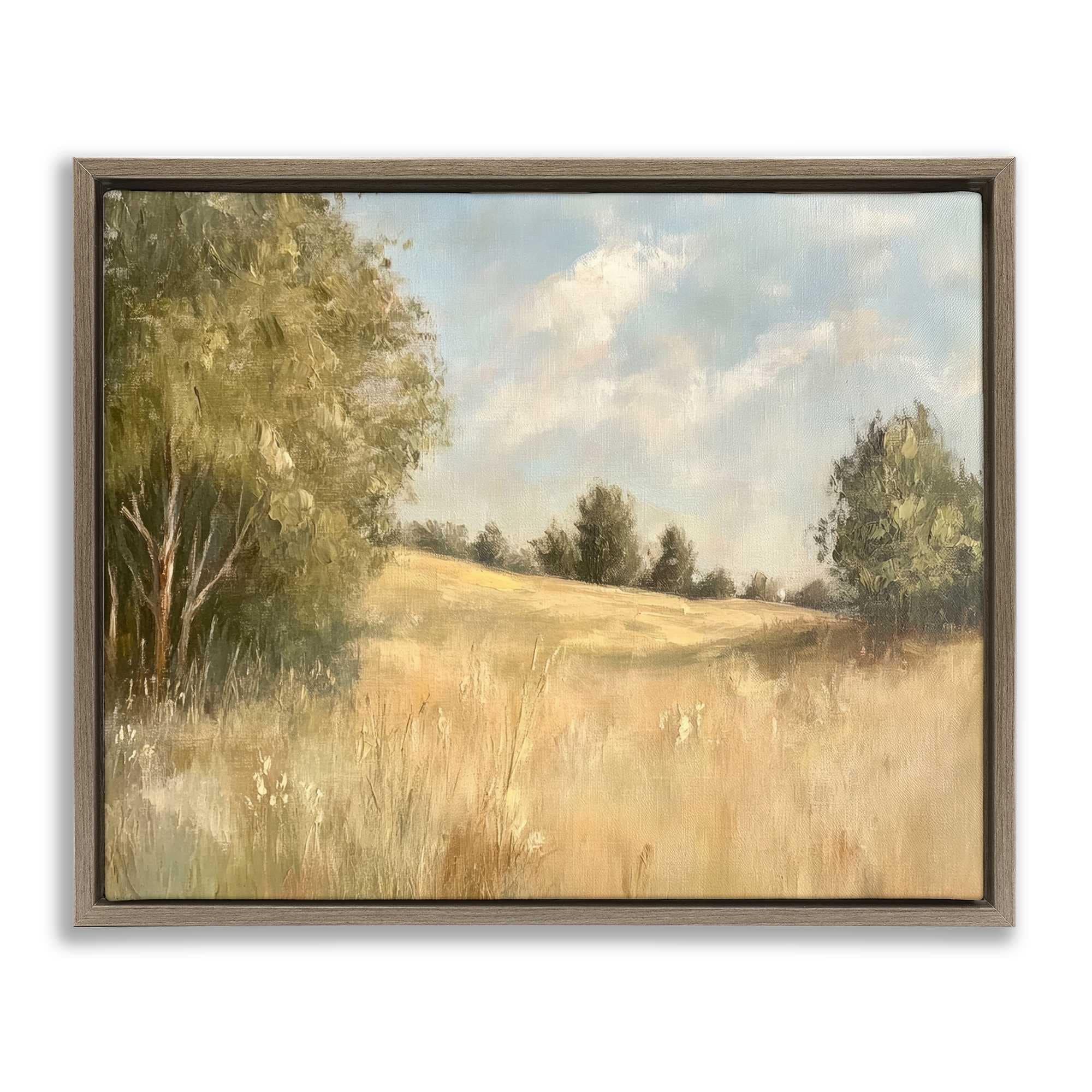 Stupell Industries BT-801-FFE-16X20 Classic Country Field Floating Frame design by Petal Prints Design