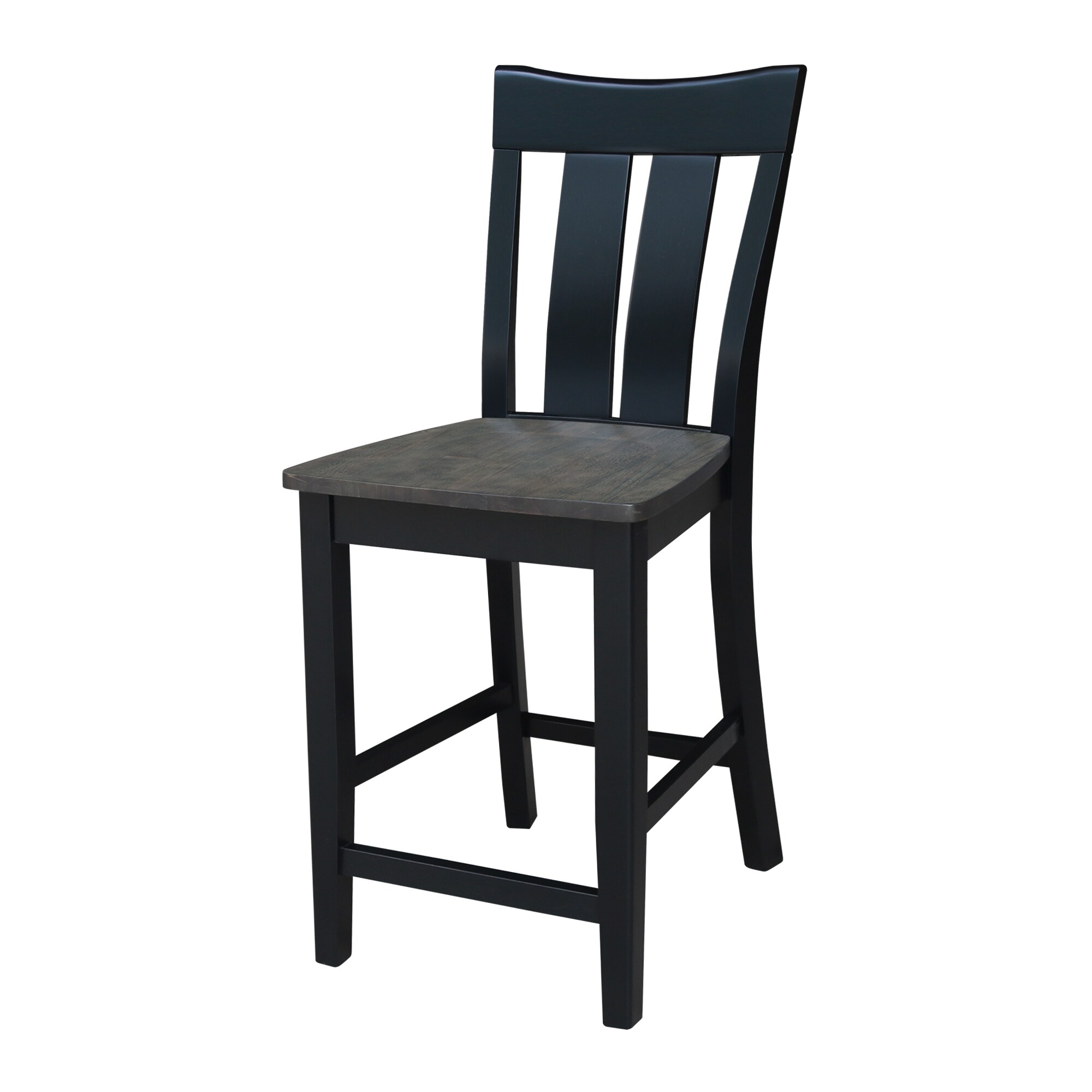 International Concepts S75-132 Coal 24-in H Counter height (24-in to 27-in) Square Seat Wood Back Bar Stool Back
