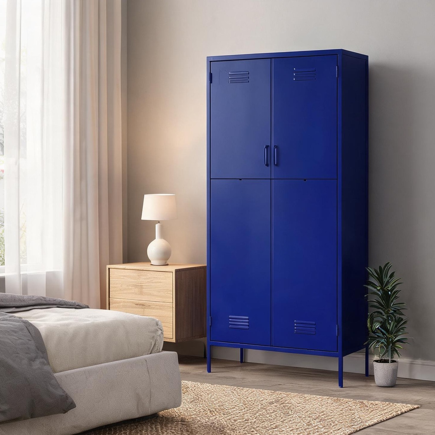 Tammesy Blue Other Bedroom Furniture 35.4 x 19.7 x 70.9 in