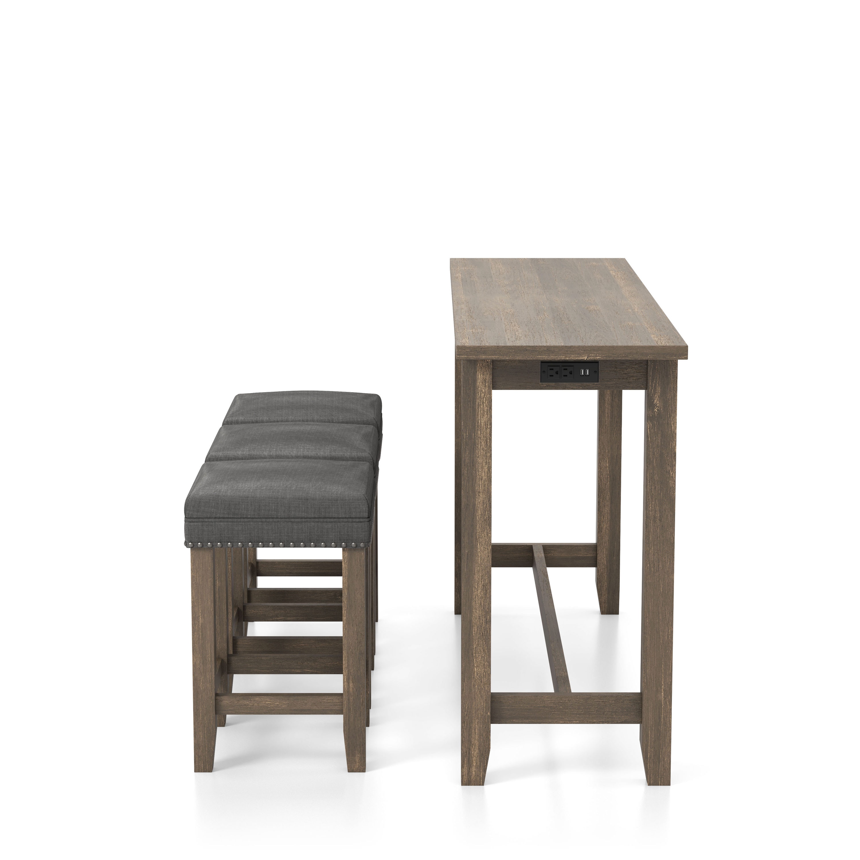 Furniture of America IDF-3474GY-PT-4PK Dining-Sets - View #5