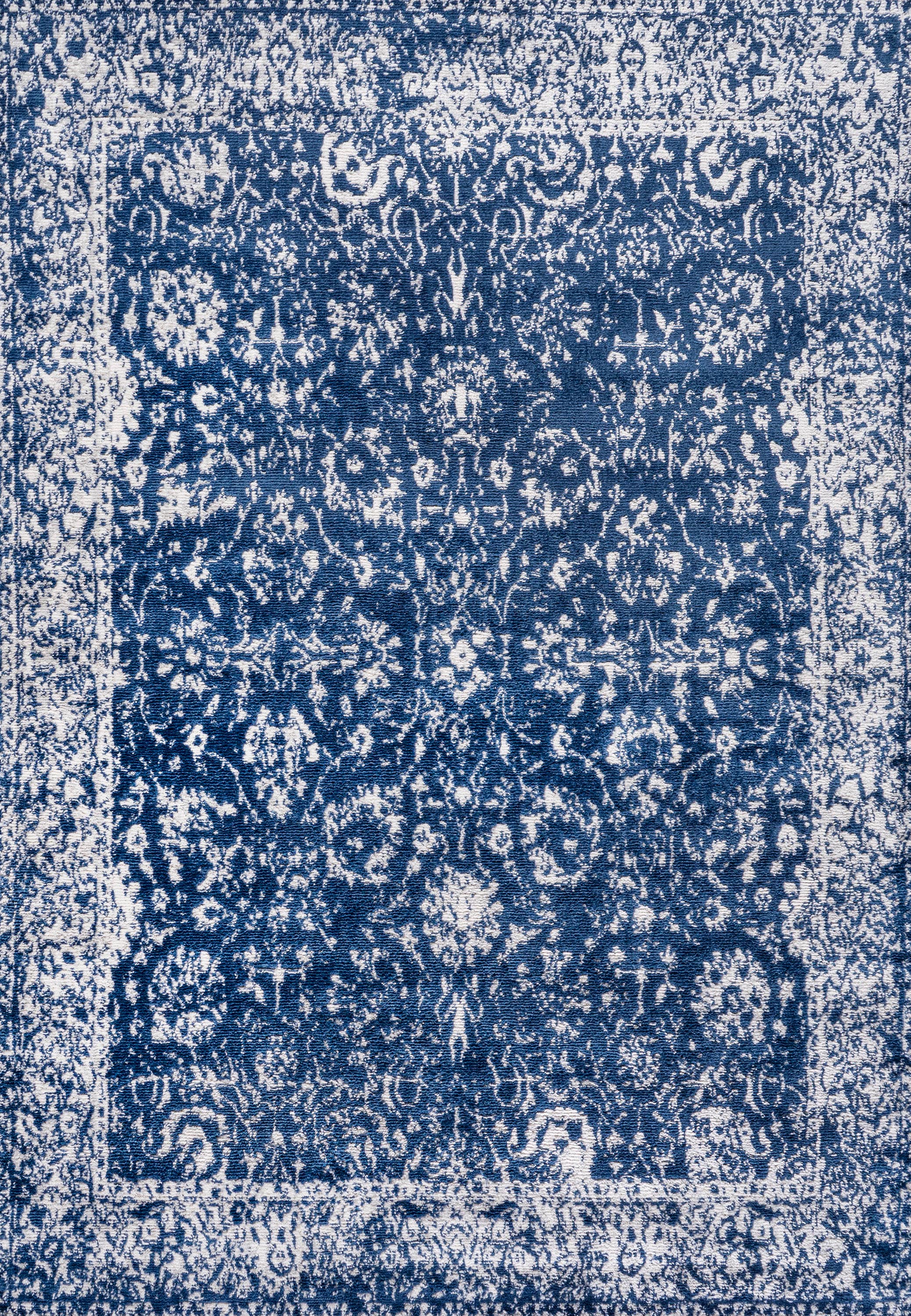 Handmade Reversible Synthetic Navy Blue 4' x 6' Area Rug