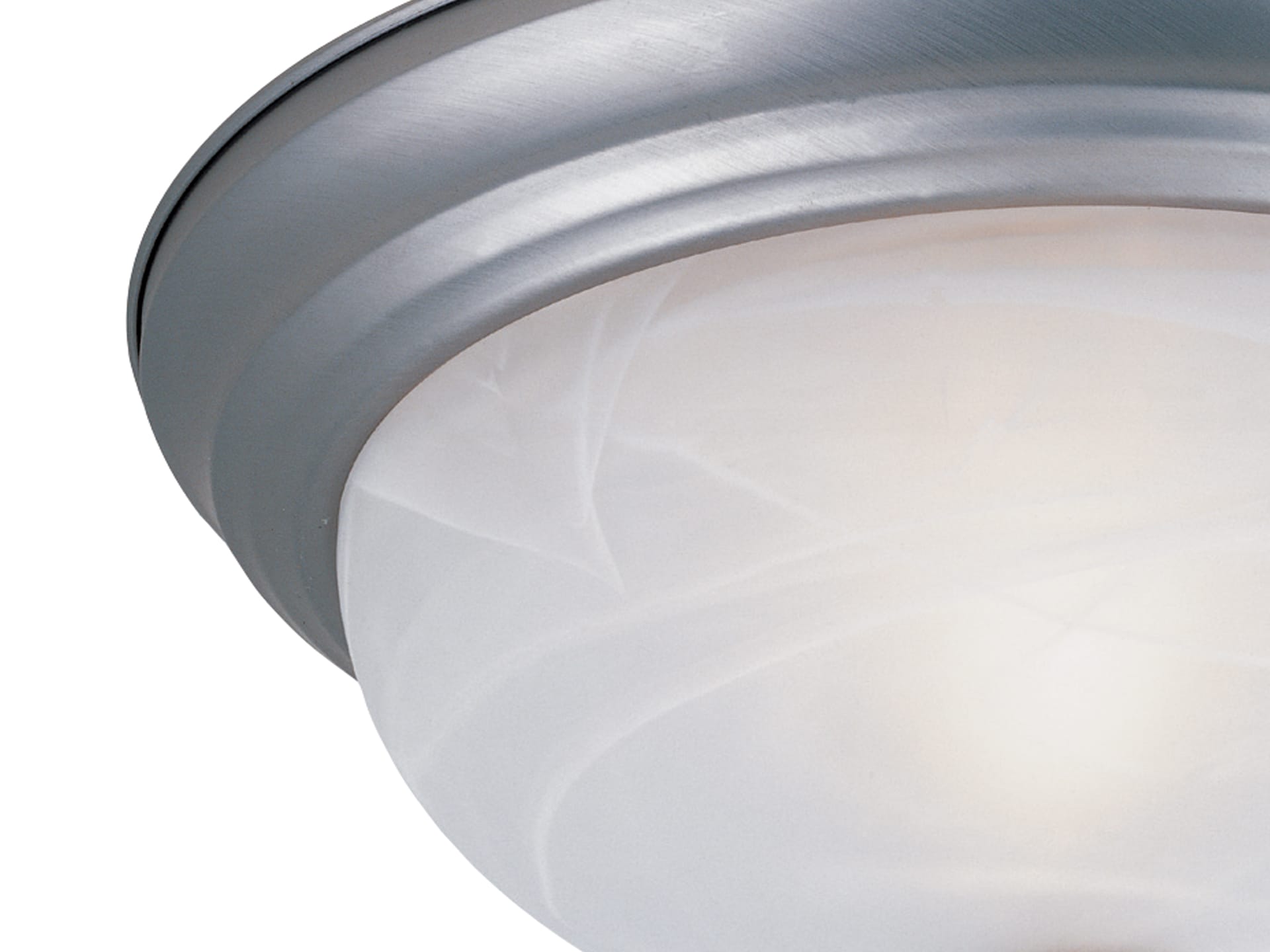 Pewter 15" Alabaster Glass Flush Mount Ceiling Light