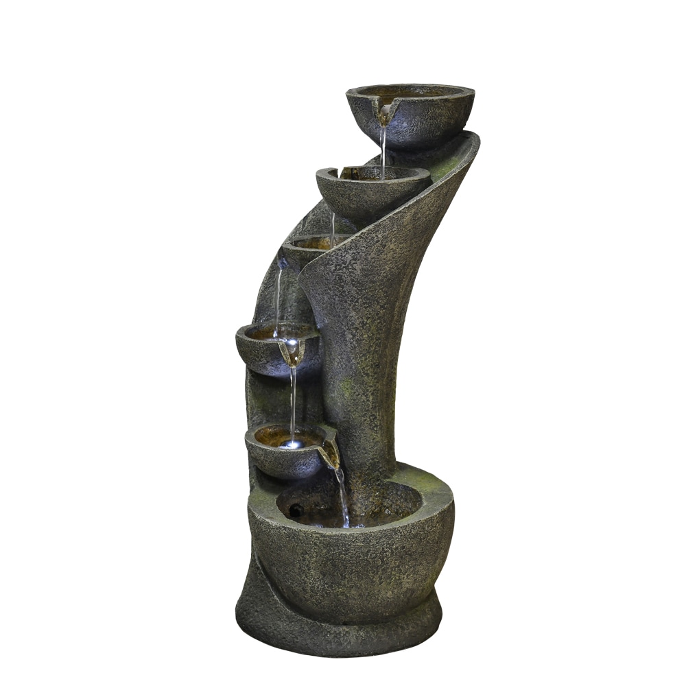 Watnature 23.5-in H Resin Outdoor Fountain Statue Pump Included in the ...