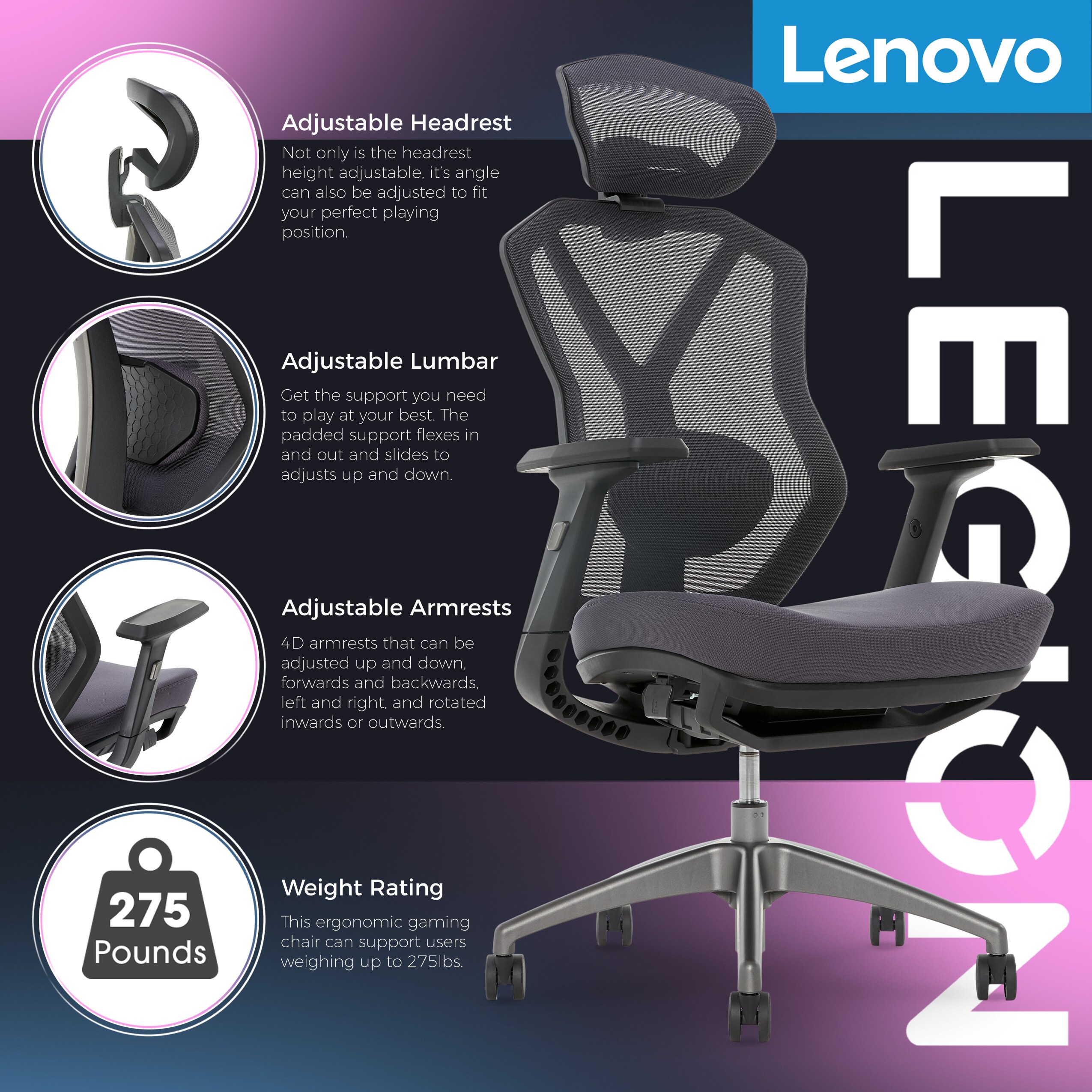 Lenovo CHR200150 Office-Chairs - View #4