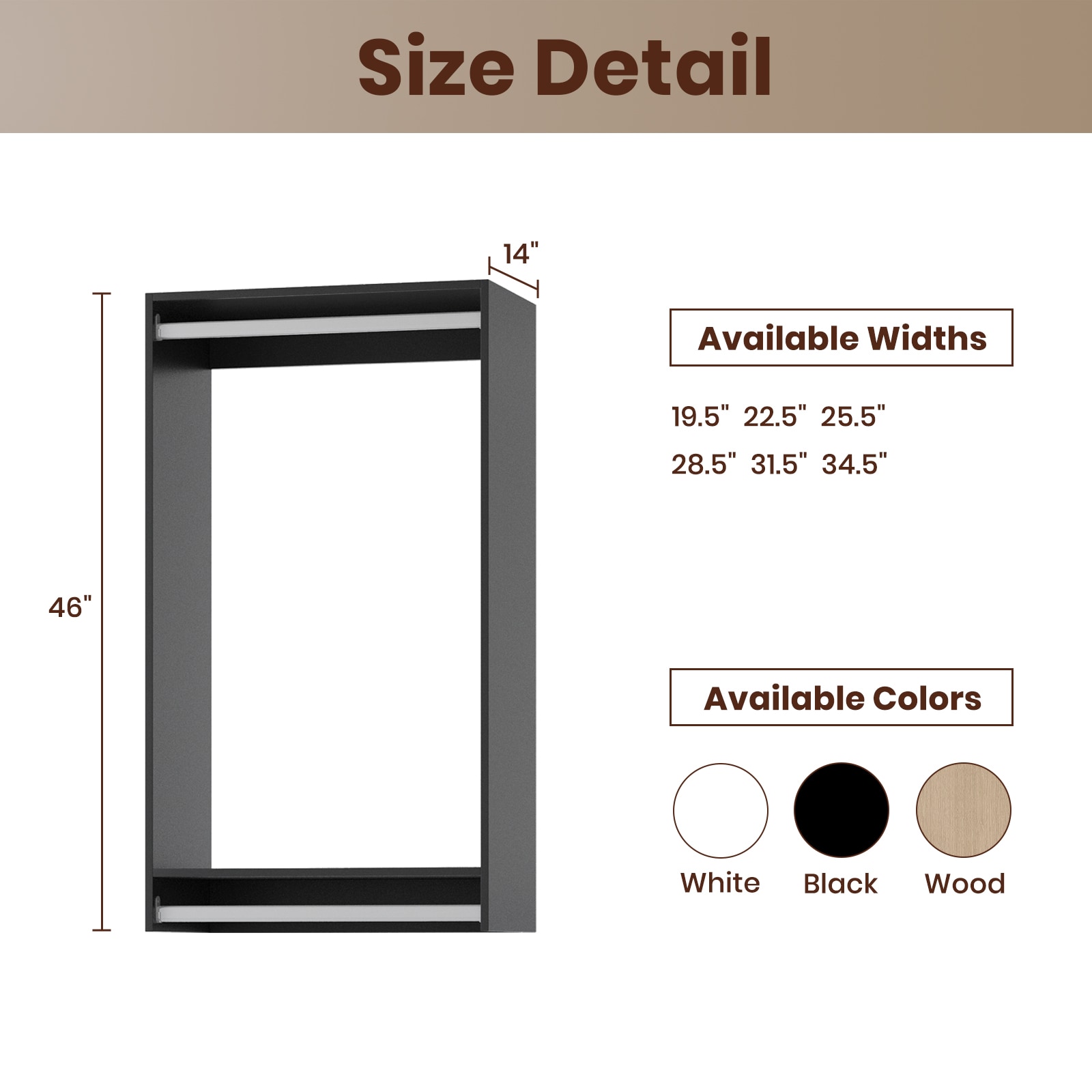 LOVMOR LO-588E0055DC-SY-ZJL Wood-Closet-Shelves - View #2