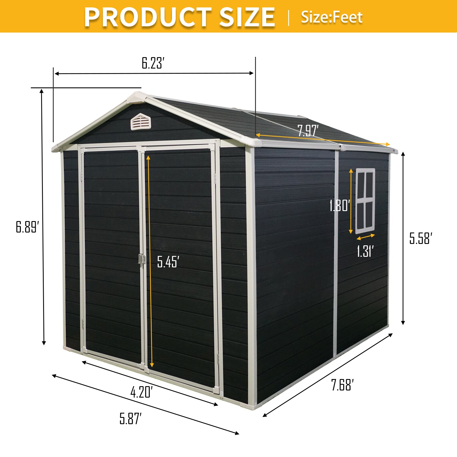 Ayelon GSS00025 Vinyl-Resin-Storage-Buildings - View #8