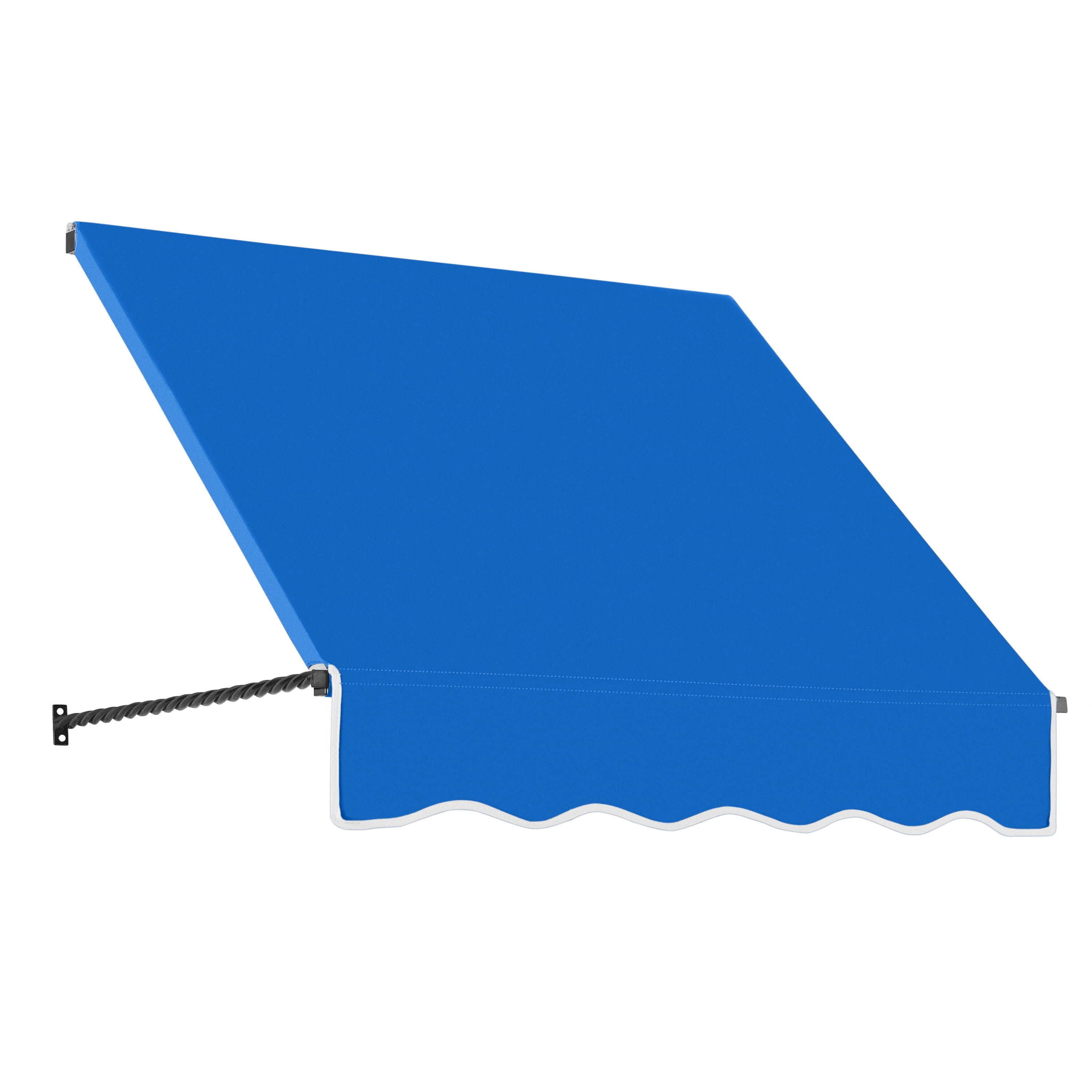 Awntech SANT22-L-3BB Santa Fe 40.5-in Wide x 24-in Projection x 31-in Height Fabric Bright Blue Solid Fixed Window/Door Awning