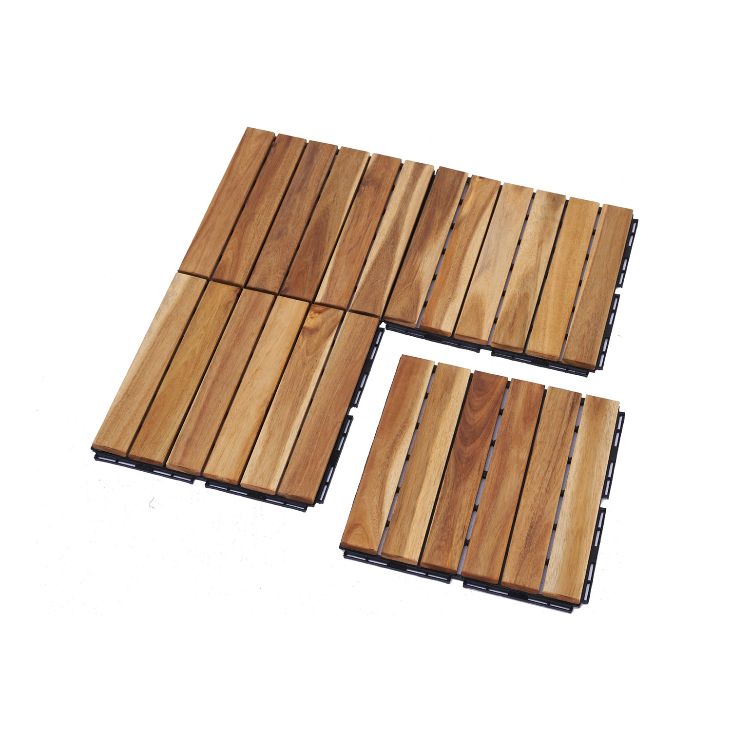 Bybafun YA1000004 12-in x 12-in 20 -Pack Yellow Brown Prefinished Wood Deck tile ( 20-sq ft )