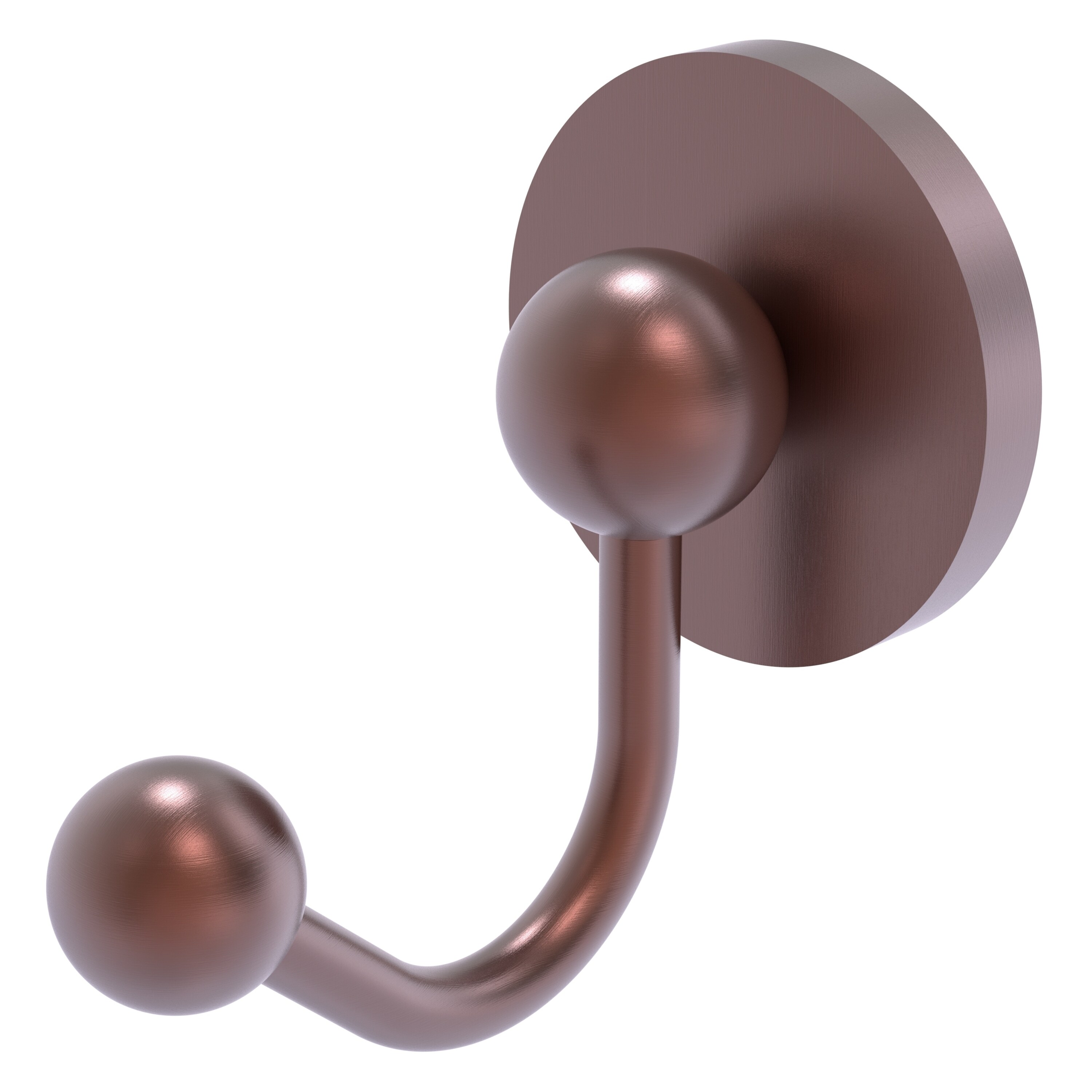 Allied Brass P1020-CA Prestige Skyline Antique Copper Single -Hook Wall mount Towel Hook
