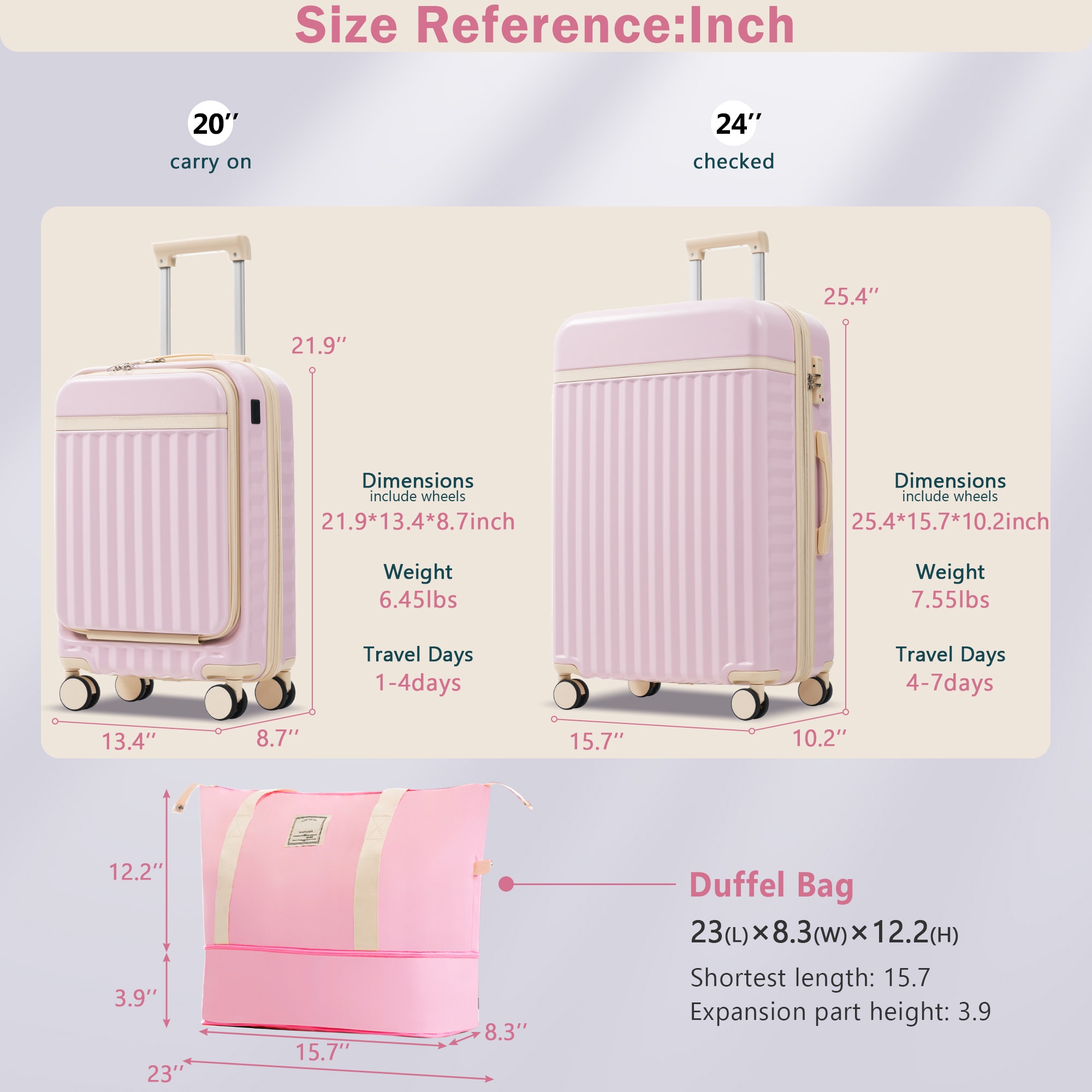SINOFURN SYD9400007BK Luggage-And-Luggage-Sets - View #14