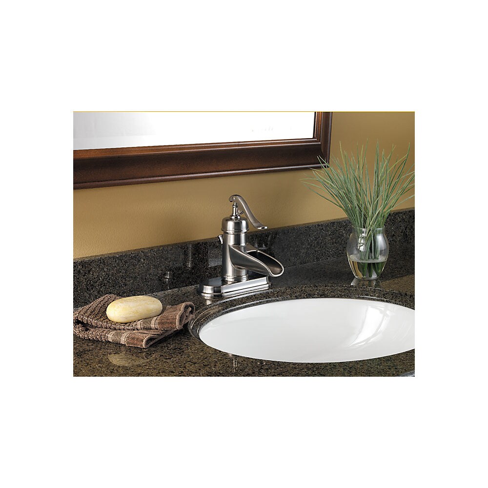 Ashfield 4 in. Centerset Single-Handle Bathroom Faucet shops in Brushed Nickel