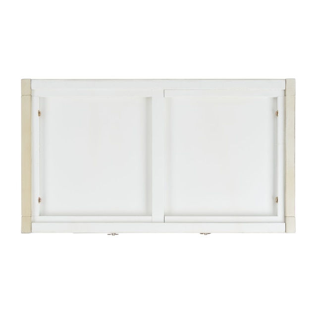 Safavieh Johni Antique White Wood 5-Shelf Bookcase (32-in W x 70-in H x ...