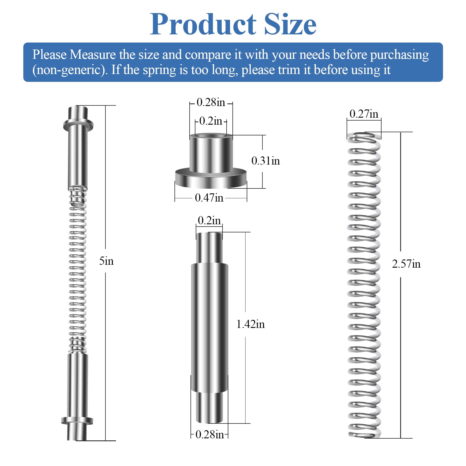 Linder Group Inc Storm Door Hinge Pin Repair Kit with Steel Springs and ...