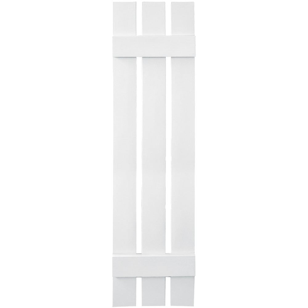 Vantage V5371251001 11.875-in W x 51-in H White Board and batten Spaced Exterior Shutters ( 1 -Pack )