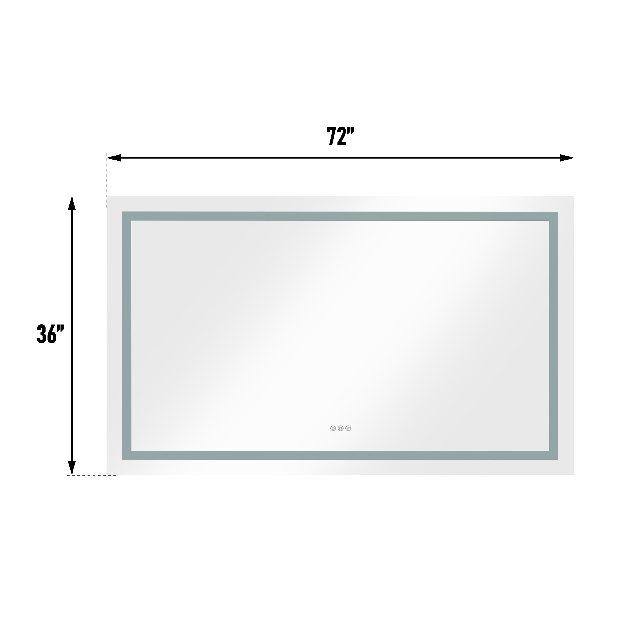 Forclover HE-31M7236 Framed-Bath-Mirrors - View #3