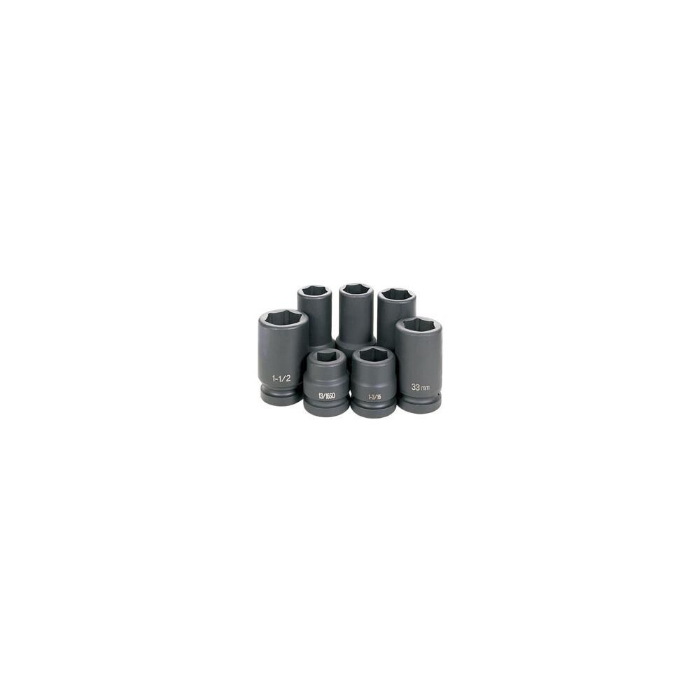Grey Pneumatic 9007 7 Pc 1 Dr Truck Wheel Service Impact Socket Set 
