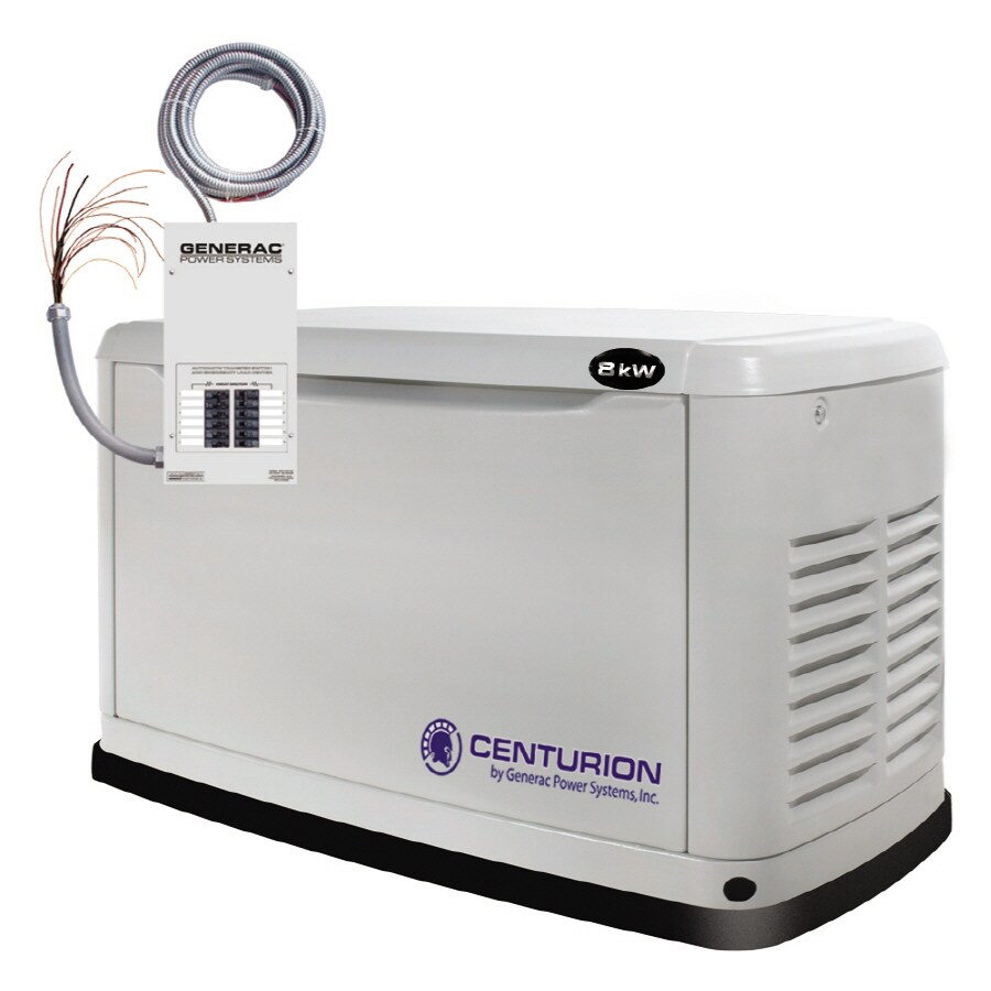 Centurion by Generac Power Systems 0055340 8000-Watt (LP)/7000-Watt (NG) Standby Generator with Automatic Transfer Switch
