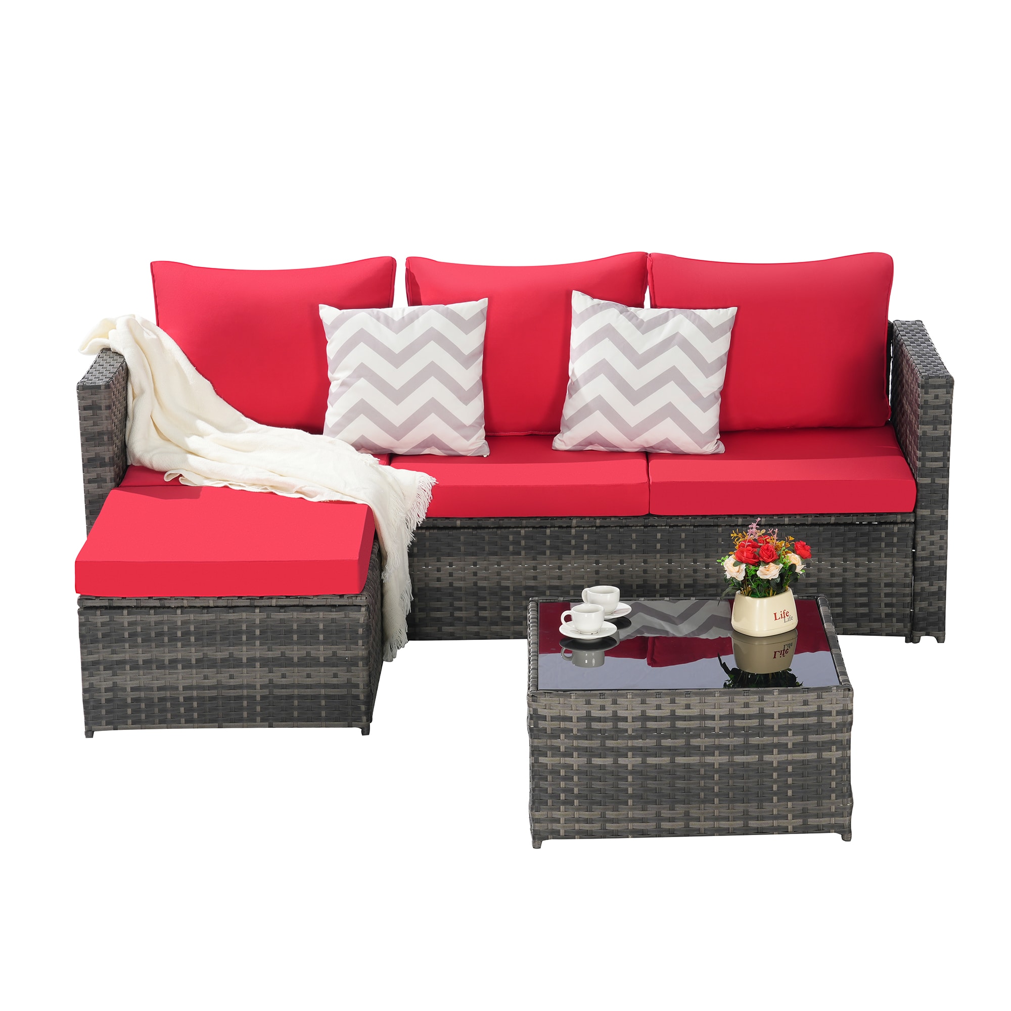 SINOFURN SYB670035RD Patio-Sofas-Daybeds - View #4