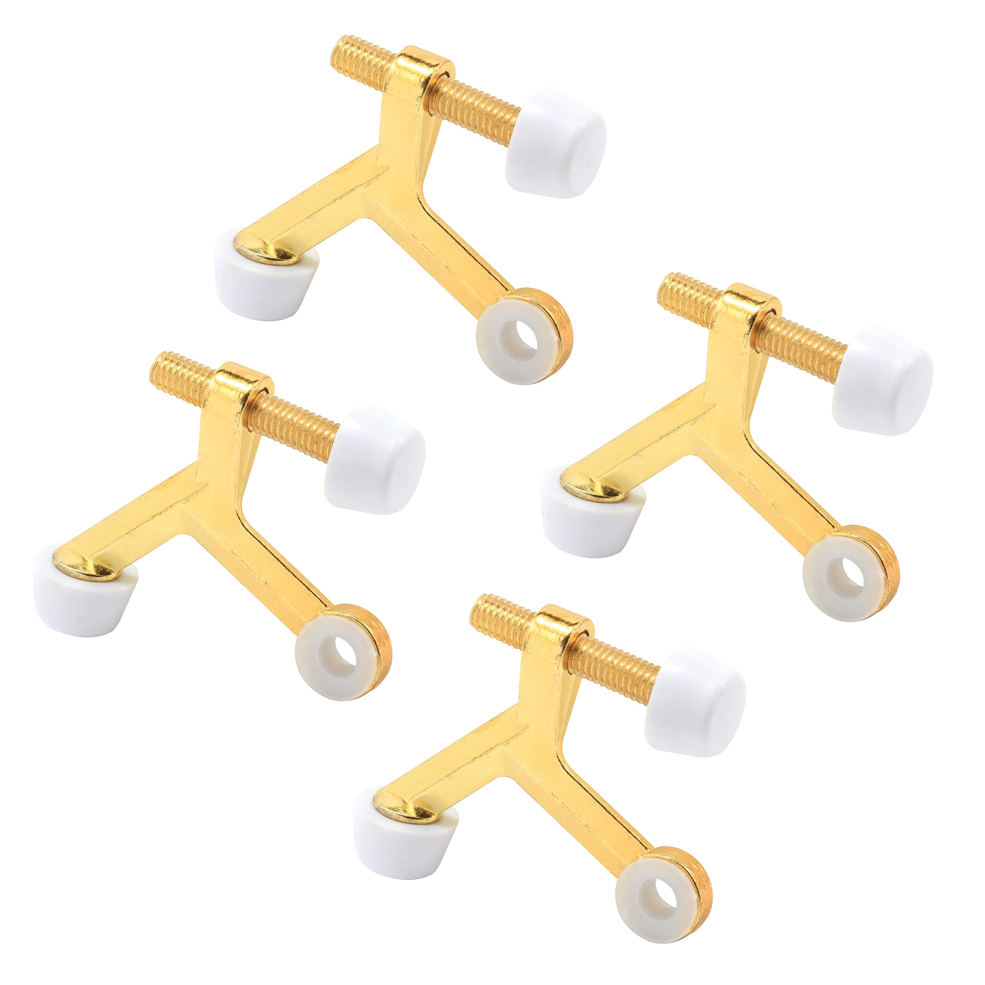 Prime-Line U 9045-4M 2-in Polished brass Hinge pin Door Stop 4 -Pack