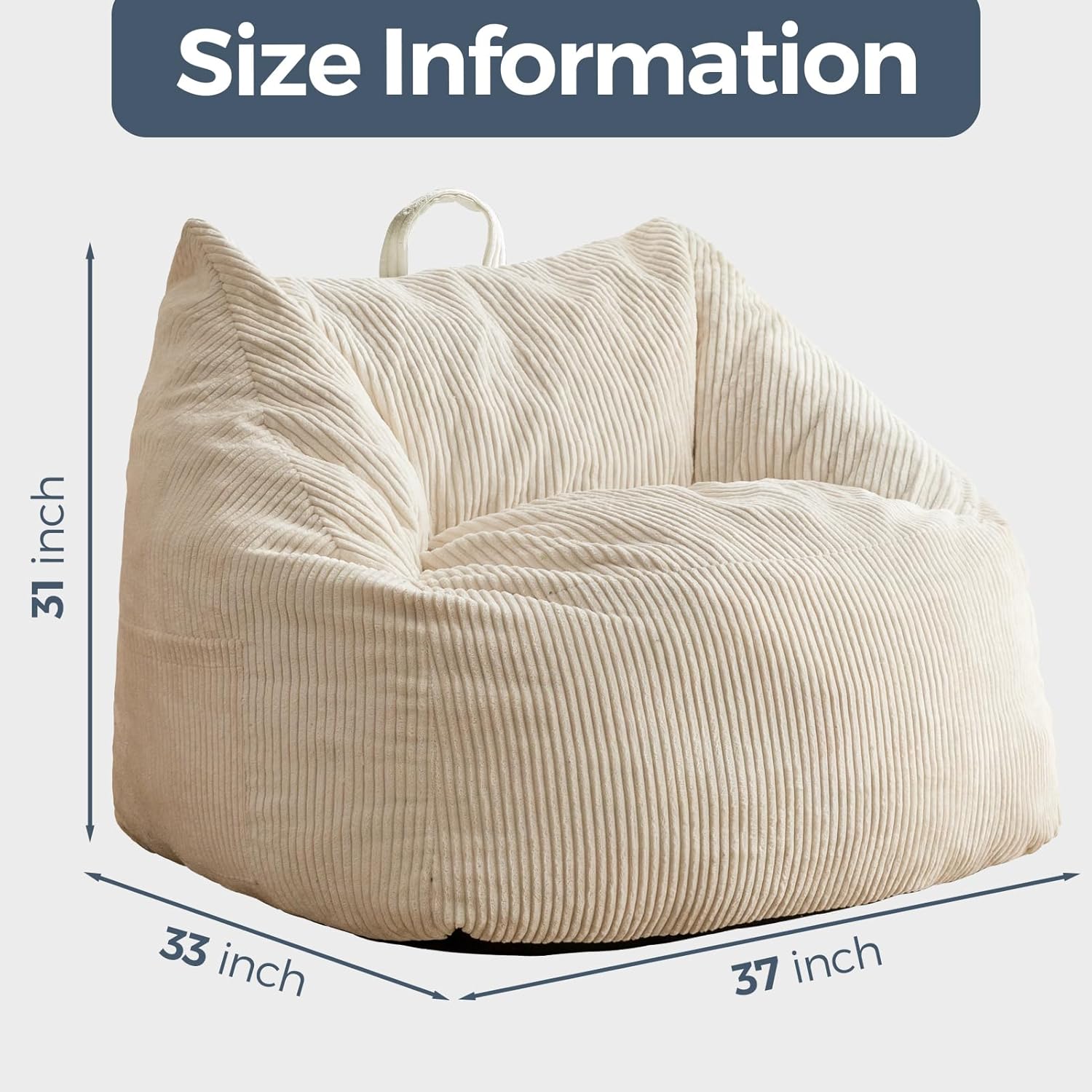 MAXYOYO M-A52-BEIGE Bean-Bag-Chairs - View #2