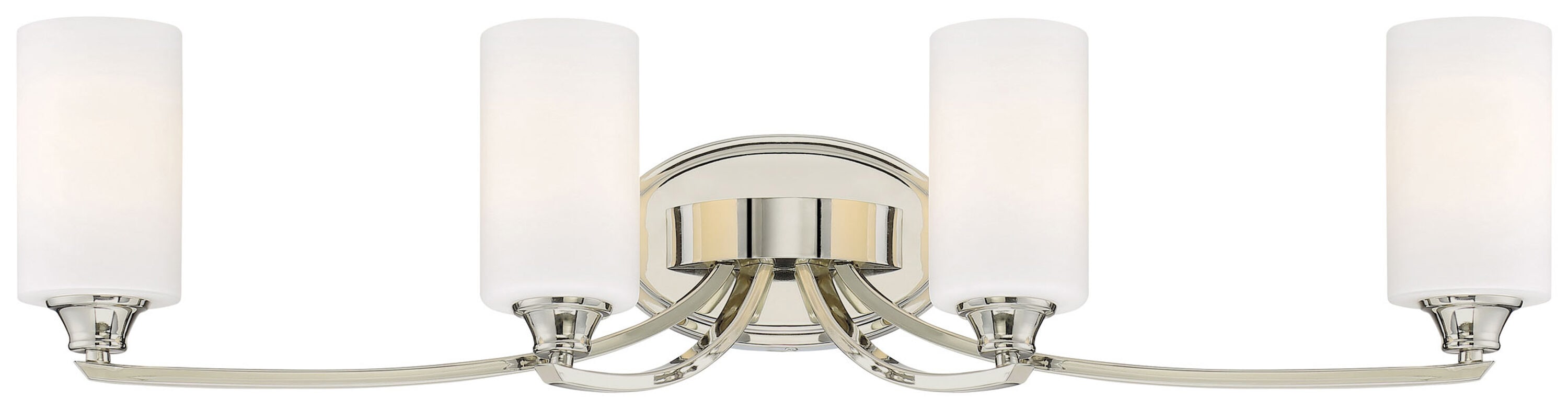 Polished Nickel 4-Light Cylinder Vanity Fixture
