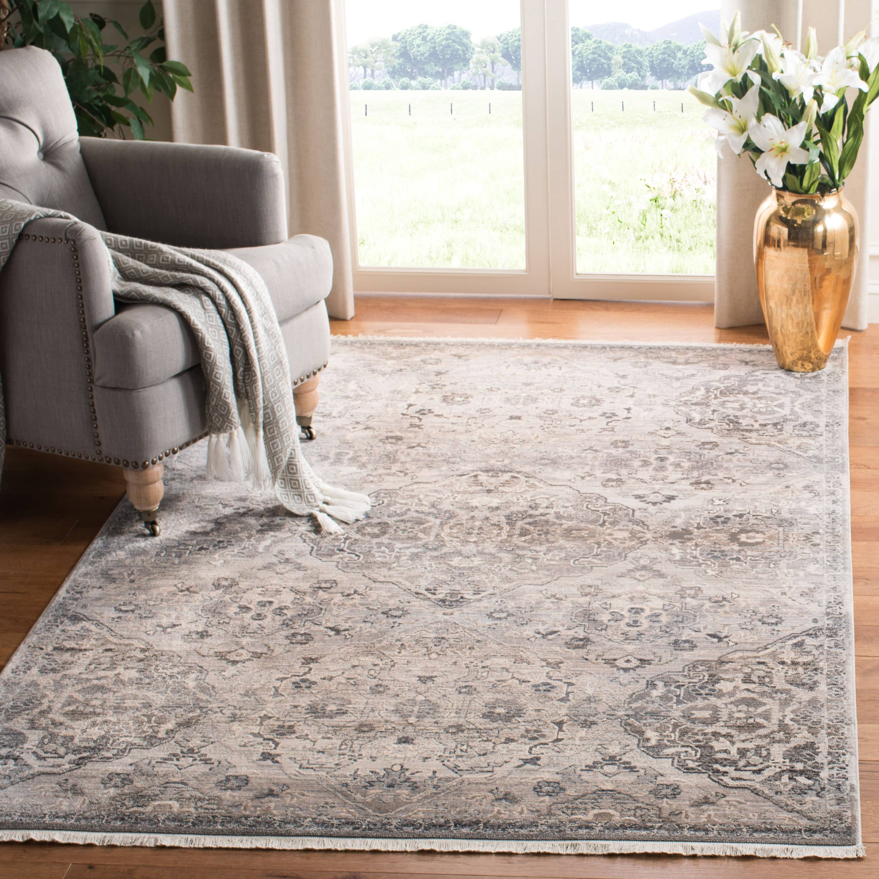 Distressed Antique Persian Overdyed Rug with Modern Rustic