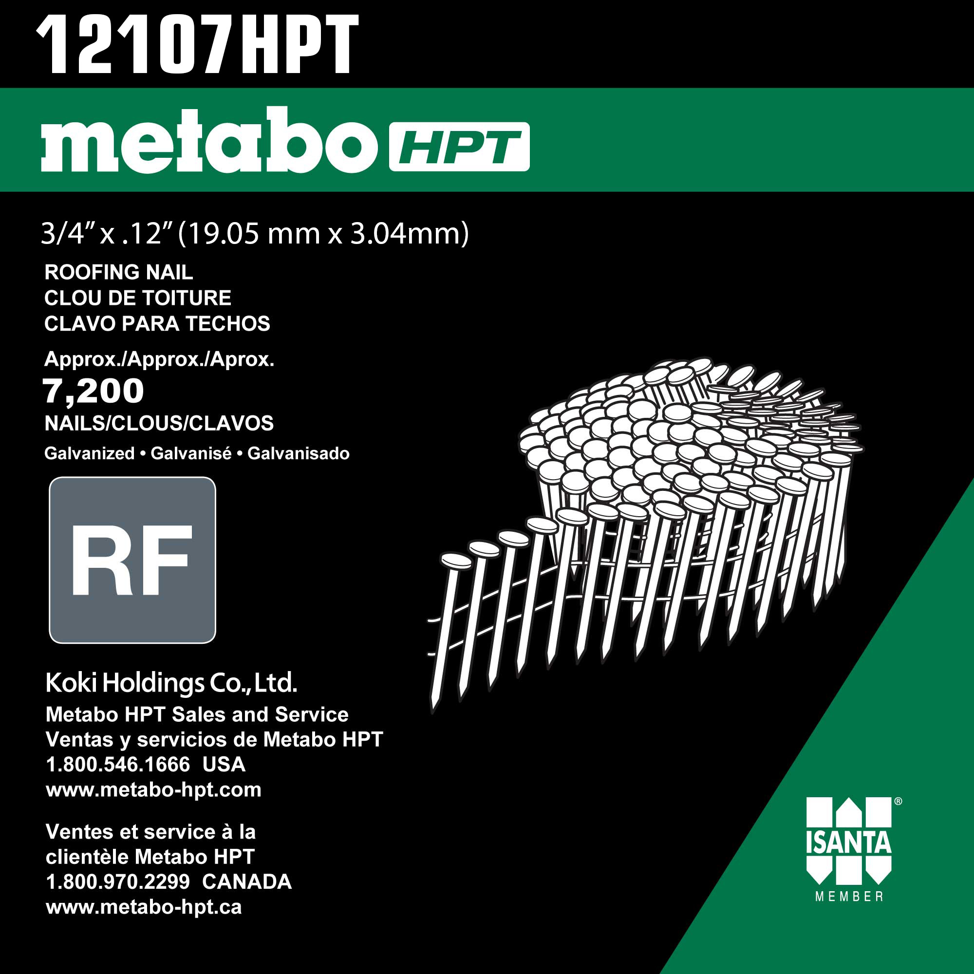 Metabo HPT 12107HPT Roofing-Nails - View #2