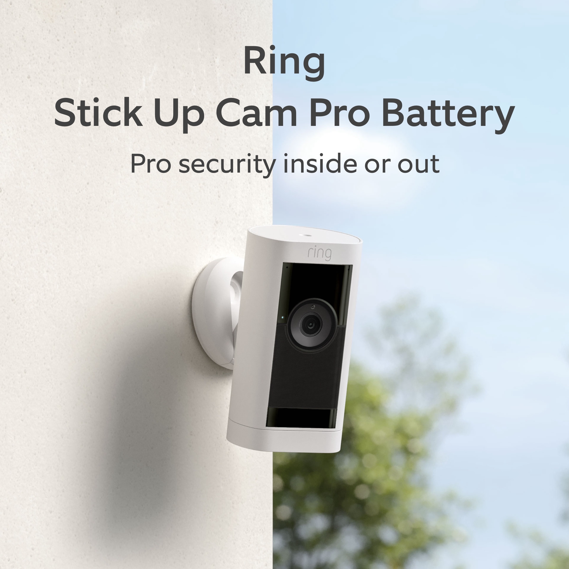 Ring Stick Up Cam Pro Battery Indoor/Outdoor Security Camera with 3D Motion Detection, HDR Video and Color Night Vision, White B09CKN55DW Sansujyuku sansujyuku.com