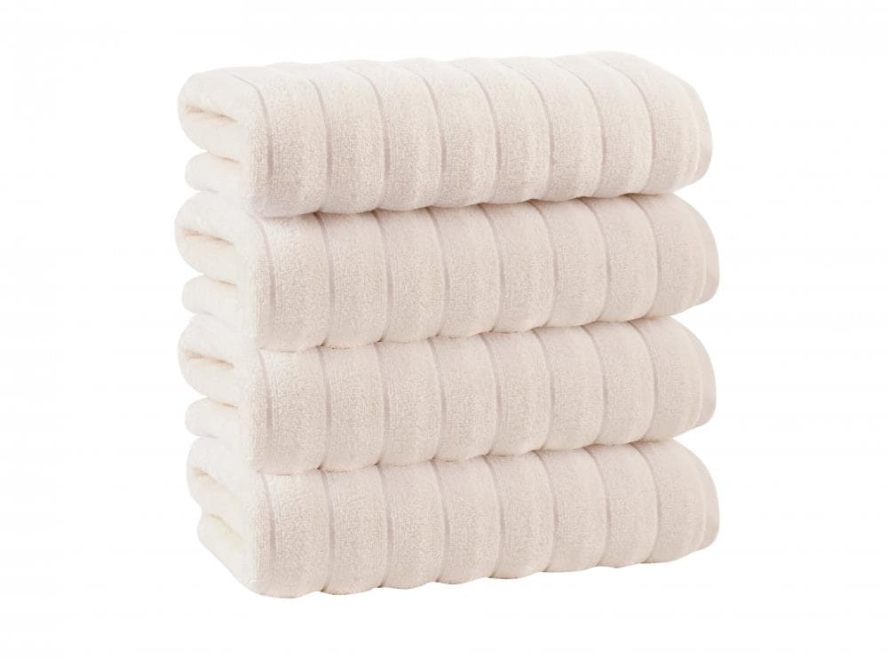 Enchante Home 4-Piece Sand Turkish Cotton Bath Towel Set (Timaru) in the Bathroom  Towels department at